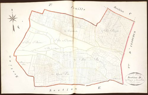 Lizeray - Section D, dite des Vignes des Grands Prés.