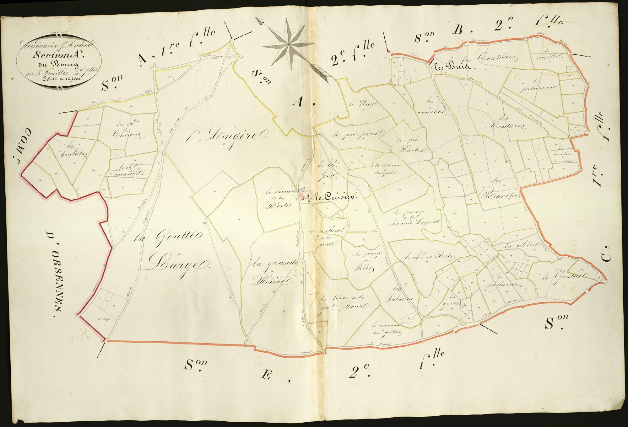 Lourdoueix-Saint-Michel - Section A3, dite du Bourg.