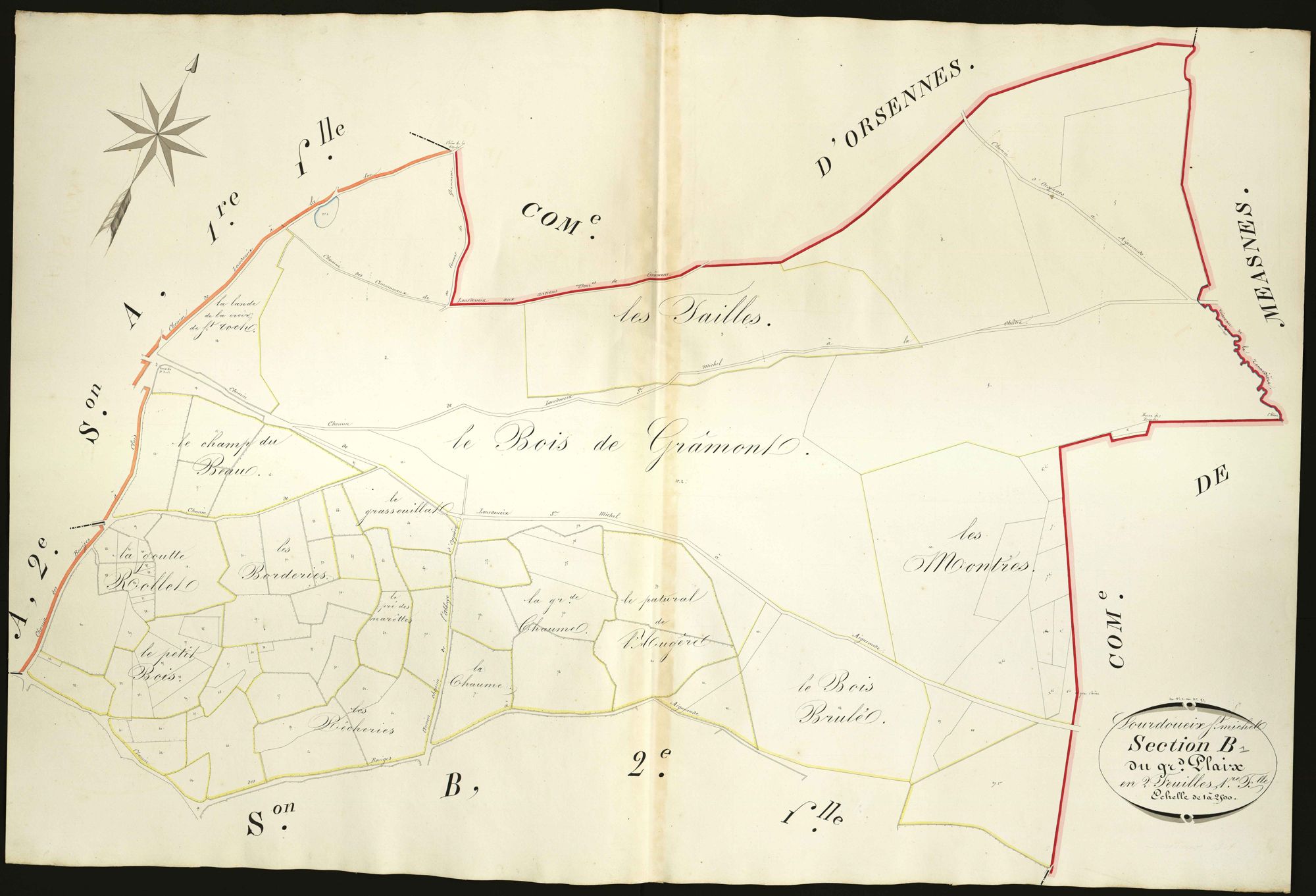 Lourdoueix-Saint-Michel - Section B1, dite du Grand Plaix.