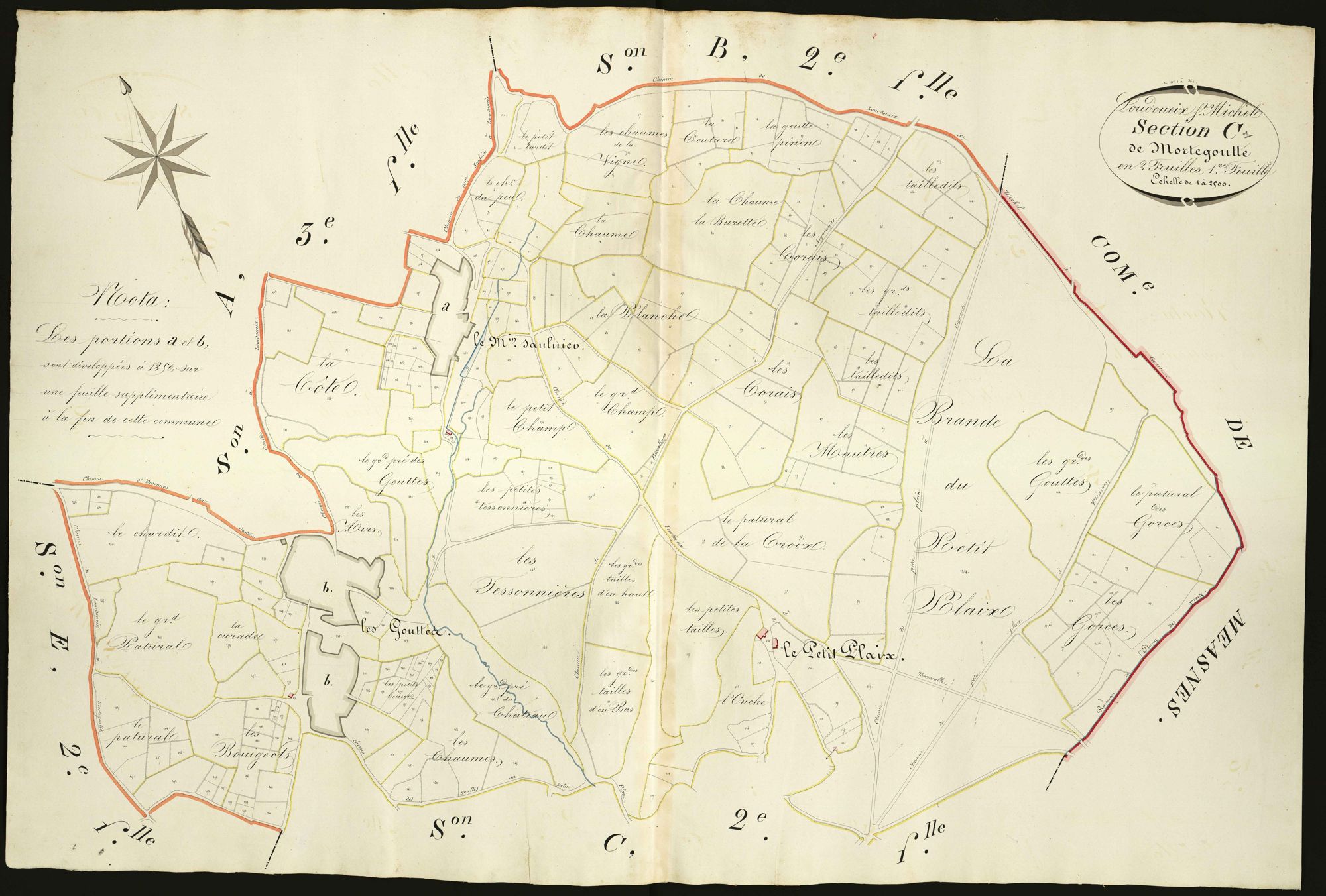 Lourdoueix-Saint-Michel - Section C1, dite de Mortegoutte.
