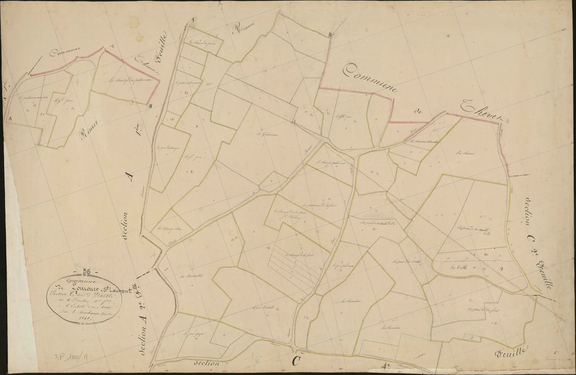 Lourouer-Saint-Laurent - Section C1, dite de L'Etaillé.