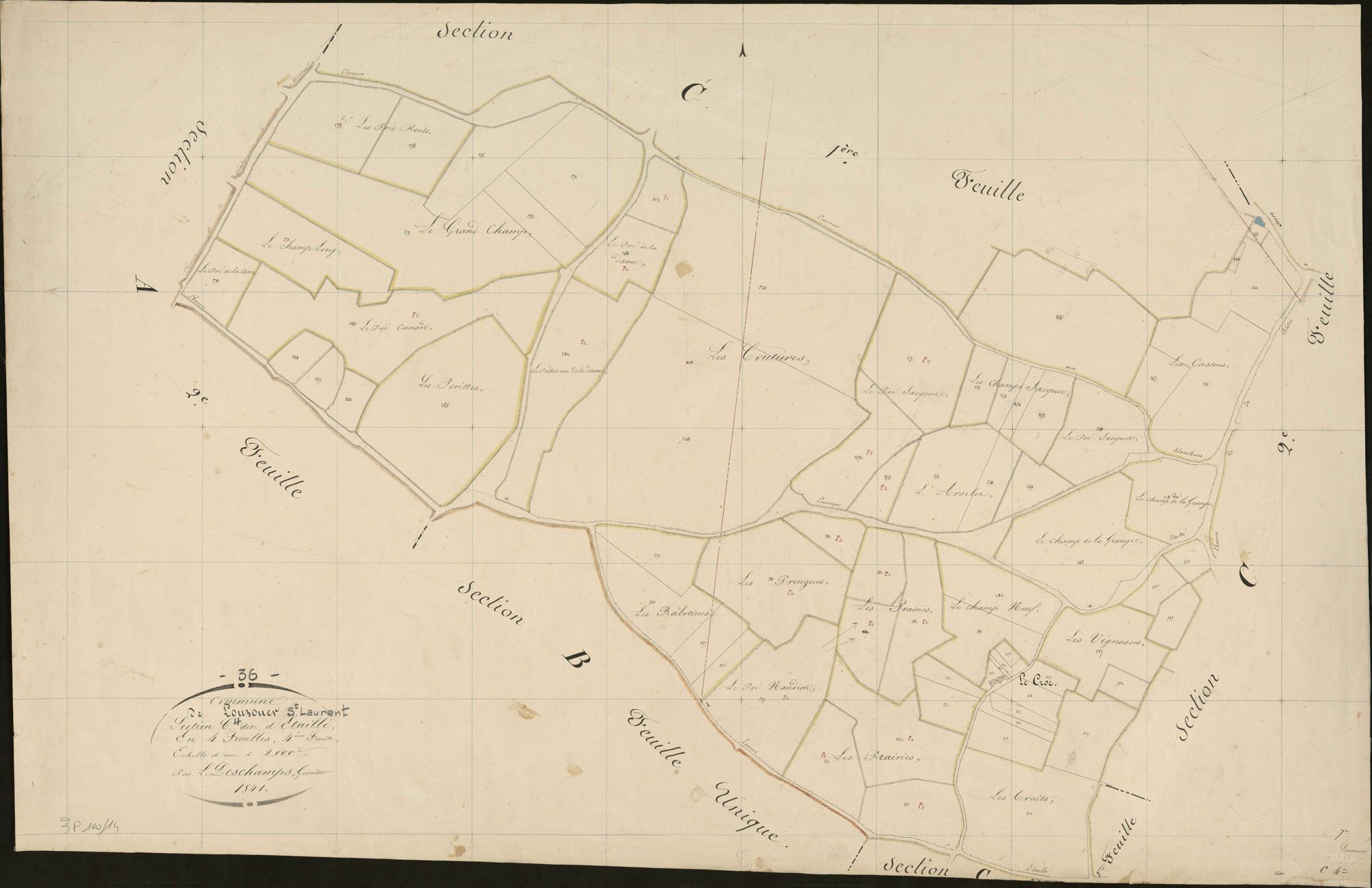 Lourouer-Saint-Laurent - Section C4, dite de L'Etaillé.