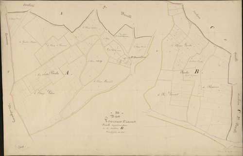 Lourouer-Saint-Laurent - Section B, feuille de développement.
