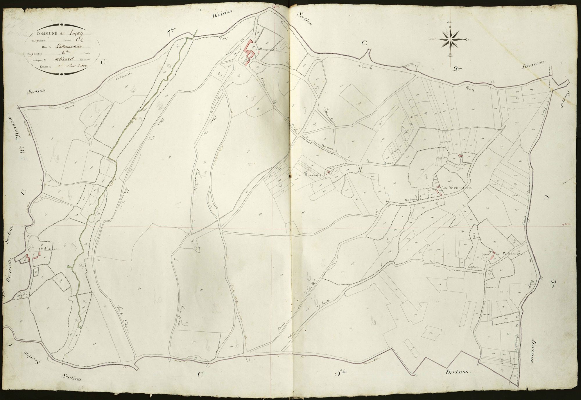 Luçay-le-Mâle - Section C6, dite de l'Allemandière.