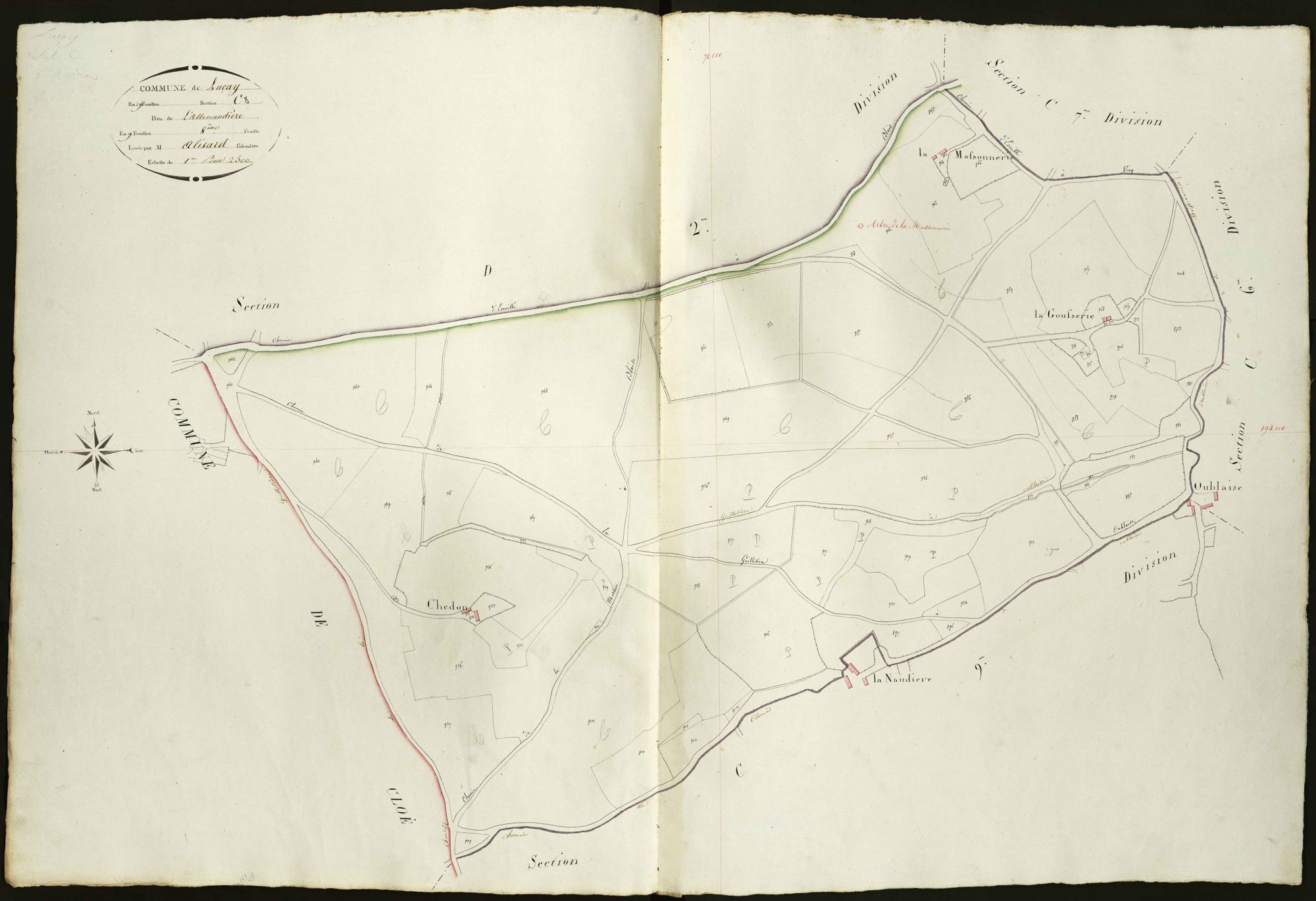 Luçay-le-Mâle - Section C8, dite de l'Allemandière.