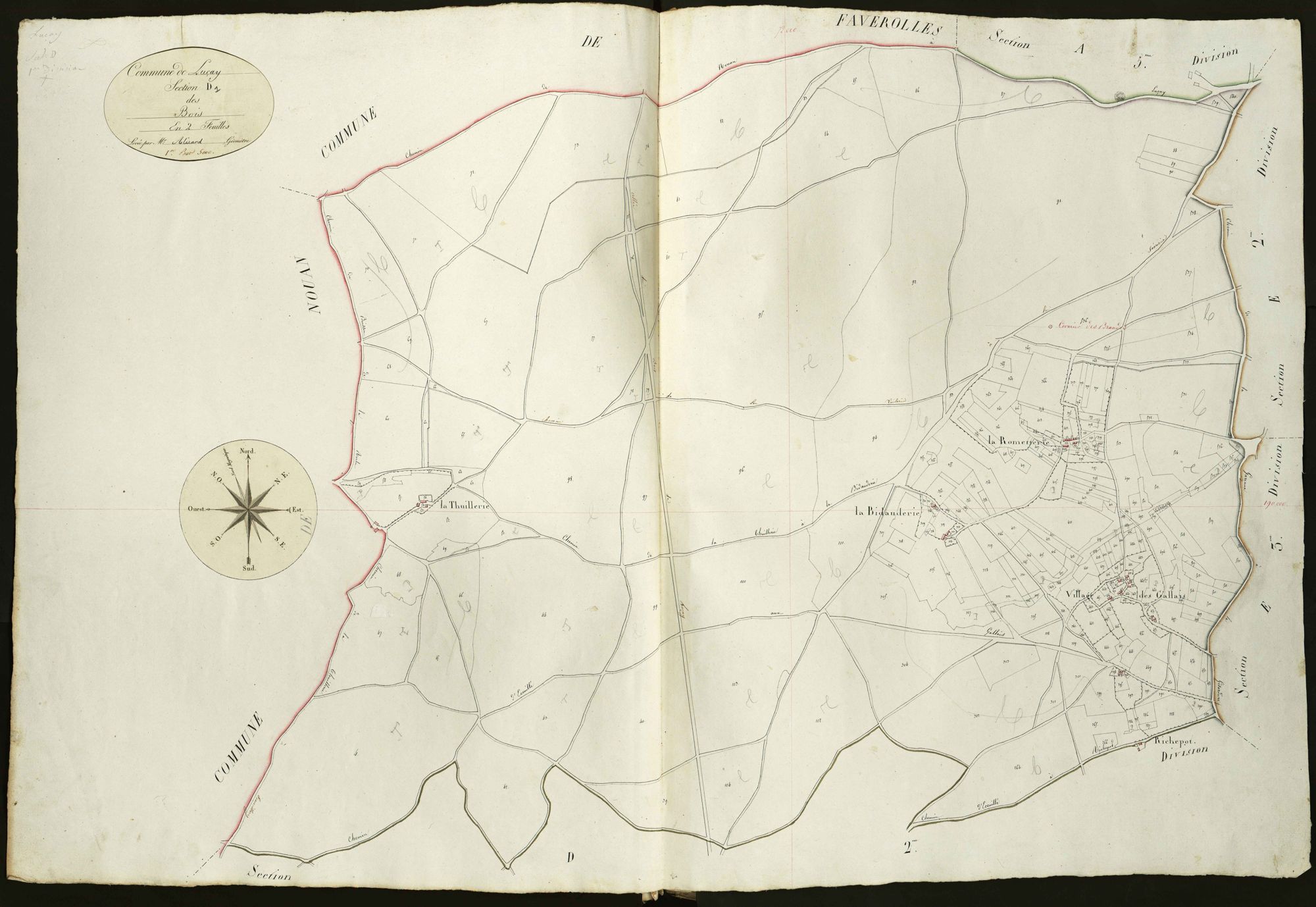 Luçay-le-Mâle - Section D1, dite des Bois.