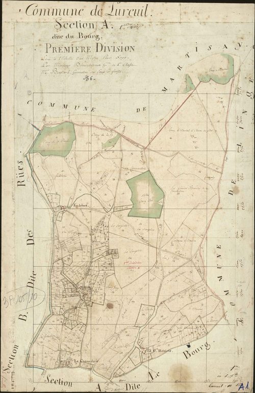 Lureuil - Section A1, dite du Bourg.