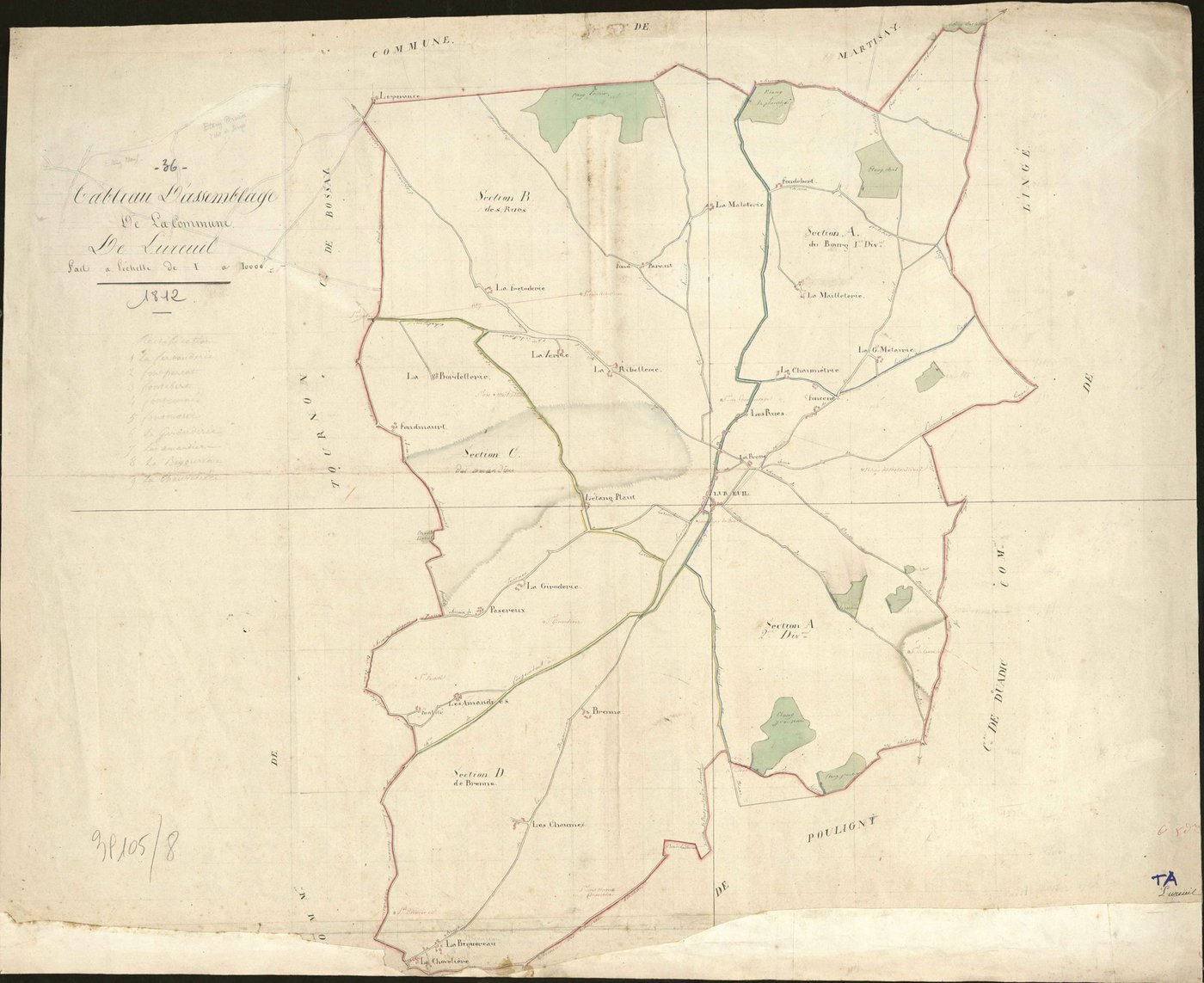 Lureuil - Tableau d'assemblage.