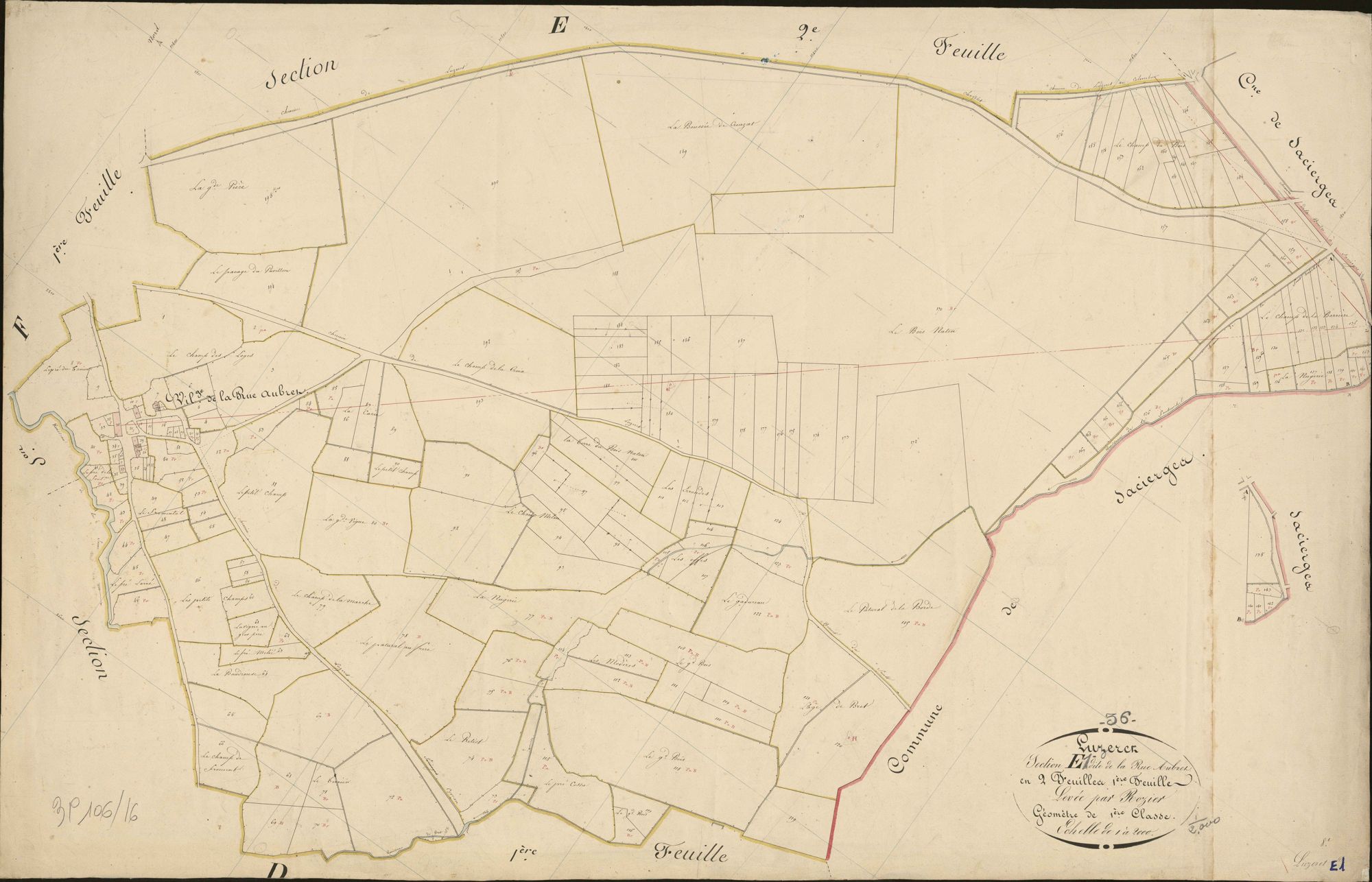 Luzeret - Section E1, dite de la rue Aubret.