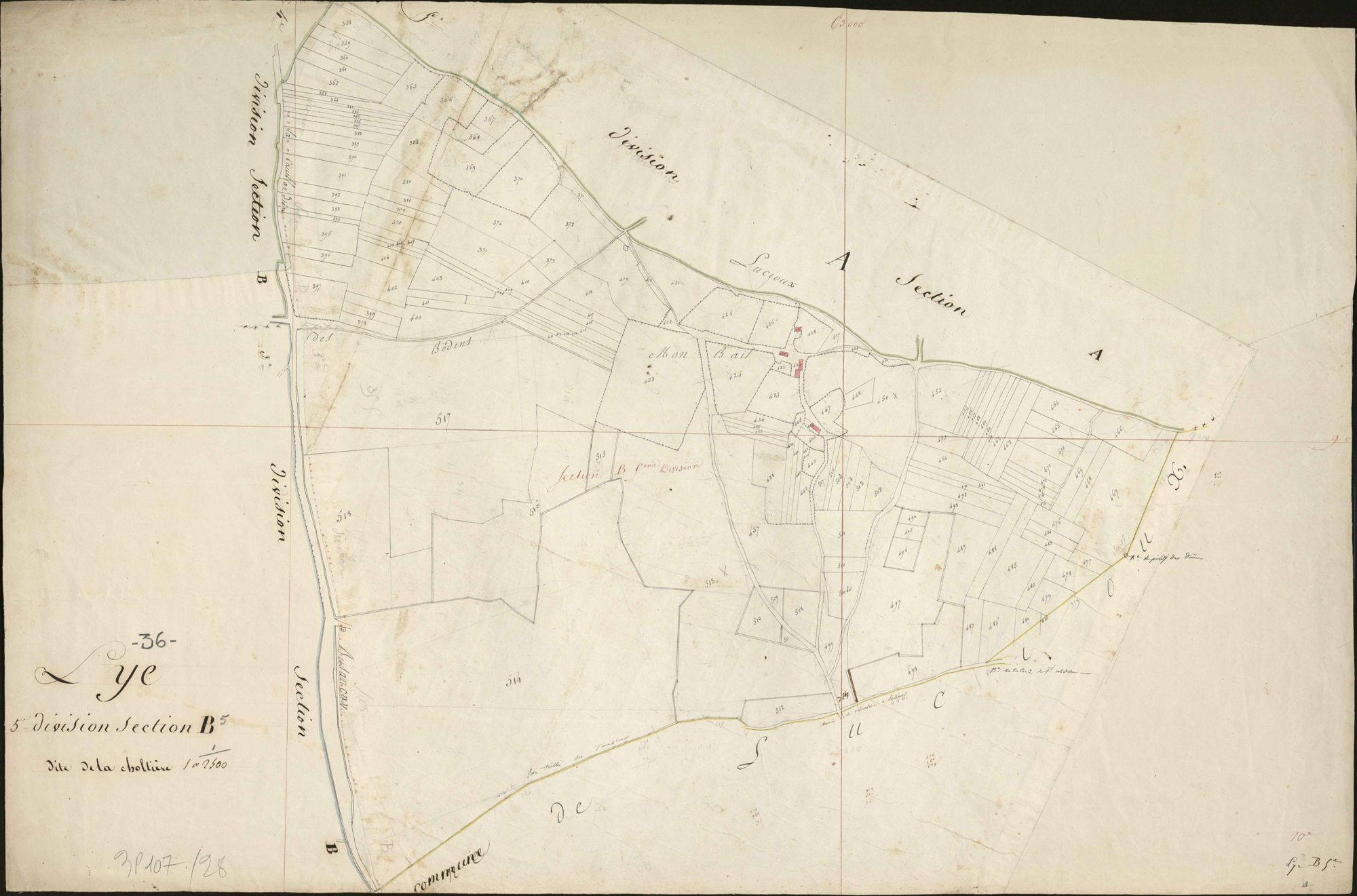 Lye - Section B5, dite de la Choltière.