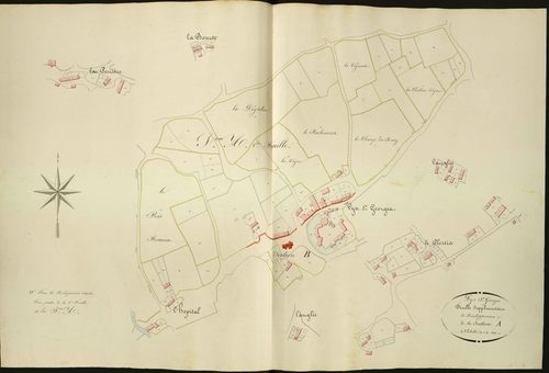 Lys-Saint-Georges - Section A, feuille supplémentaire de développement (La Perrière, la Bourse, Langlée, Le Plessis, Lys Saint Georges, L'Hôpital).