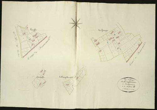 Lys-Saint-Georges - Section B, feuille supplémentaire de développement (Langlée, Les Granges,Champ Bernard, Fondeville).