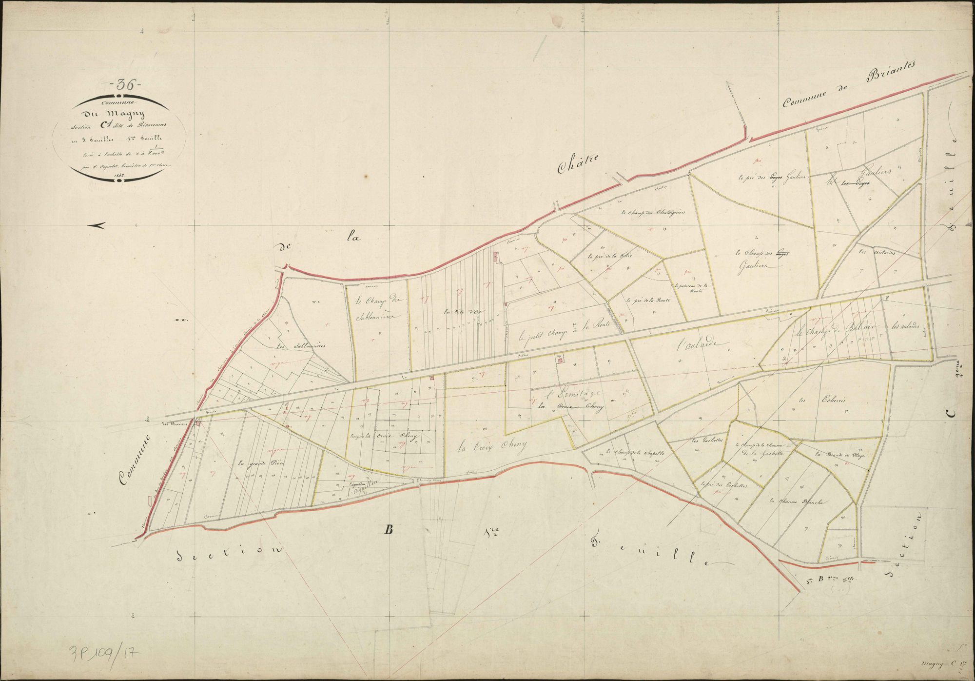 Magny - Section C1, dite de Rivarennes.