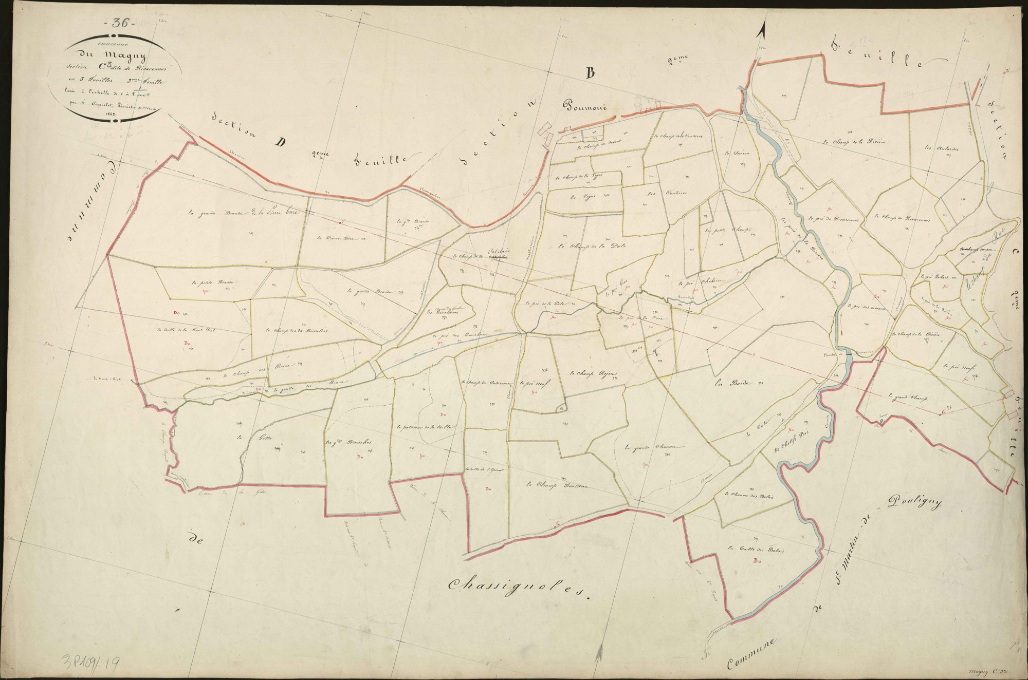 Magny - Section C3, dite de Rivarennes.