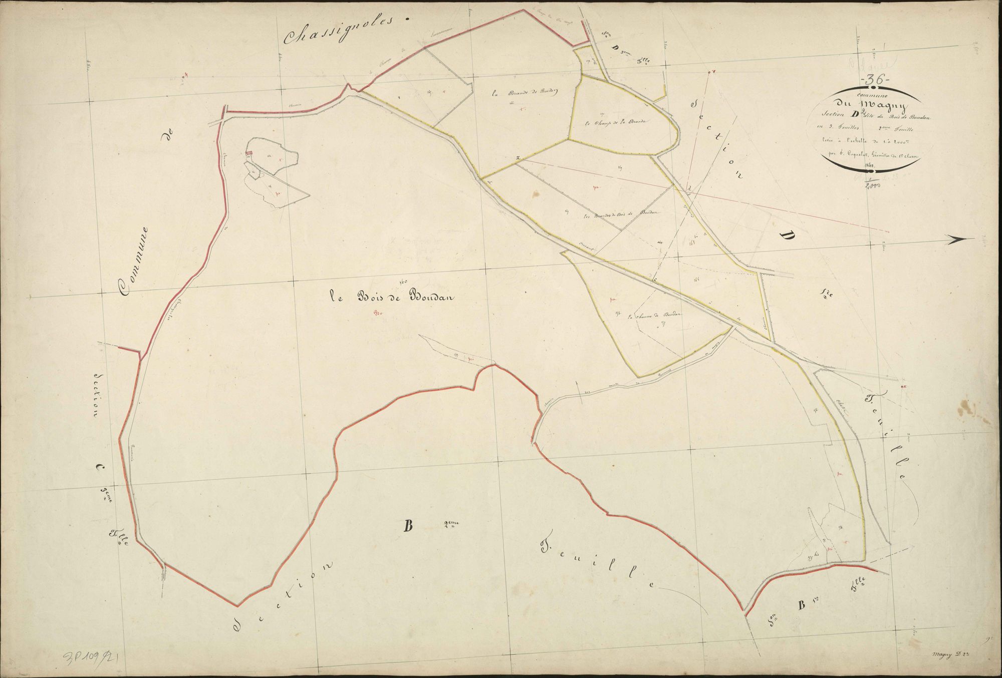Magny - Section D2, dite du Bois de Boudan.