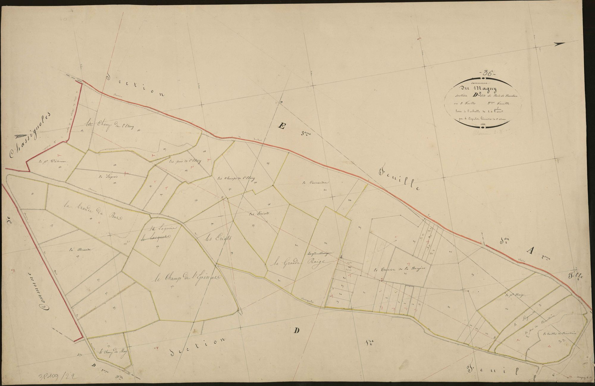Magny - Section D3, dite du Bois de Boudan.