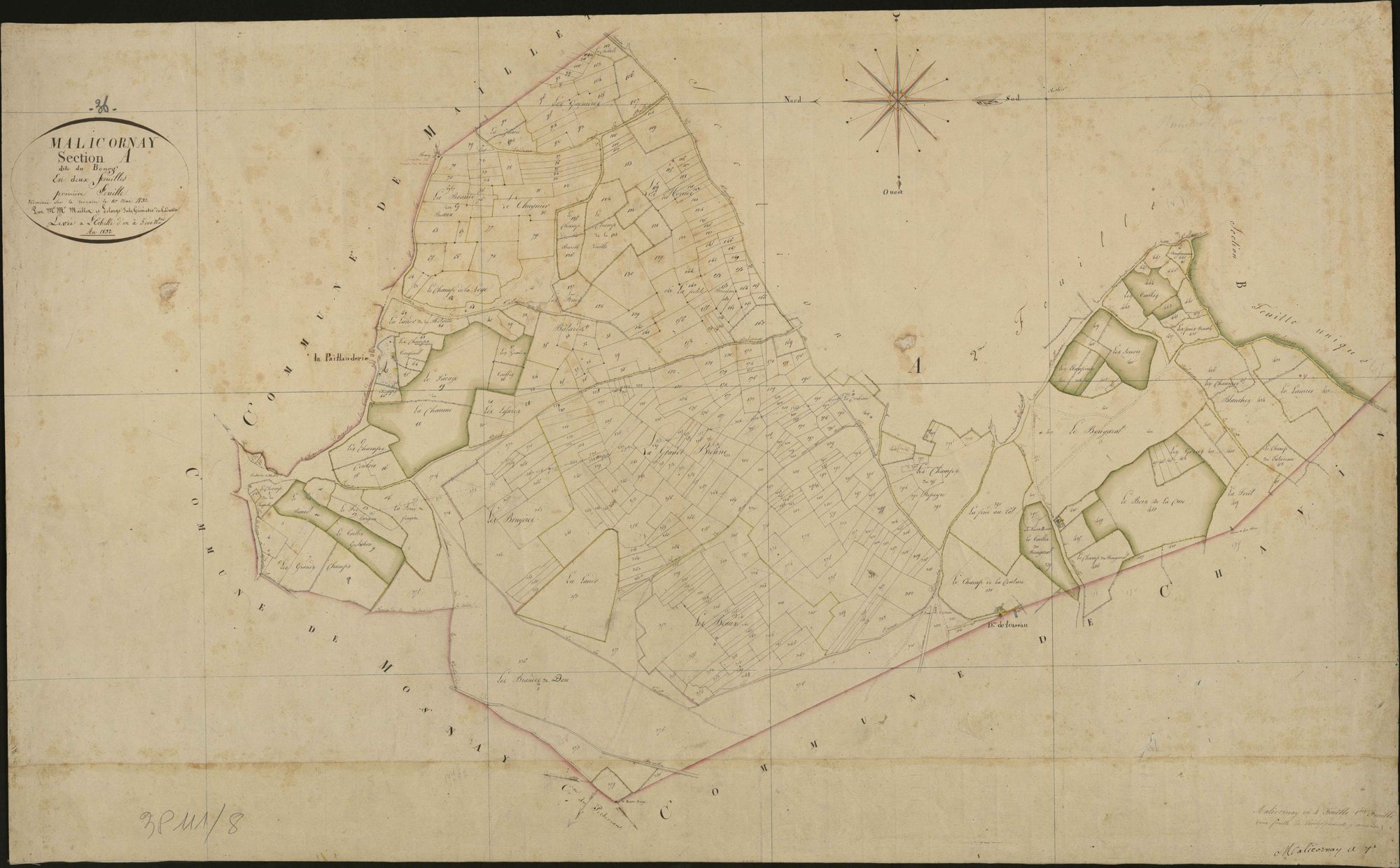 Malicornay - Section A1, dite du Bourg.