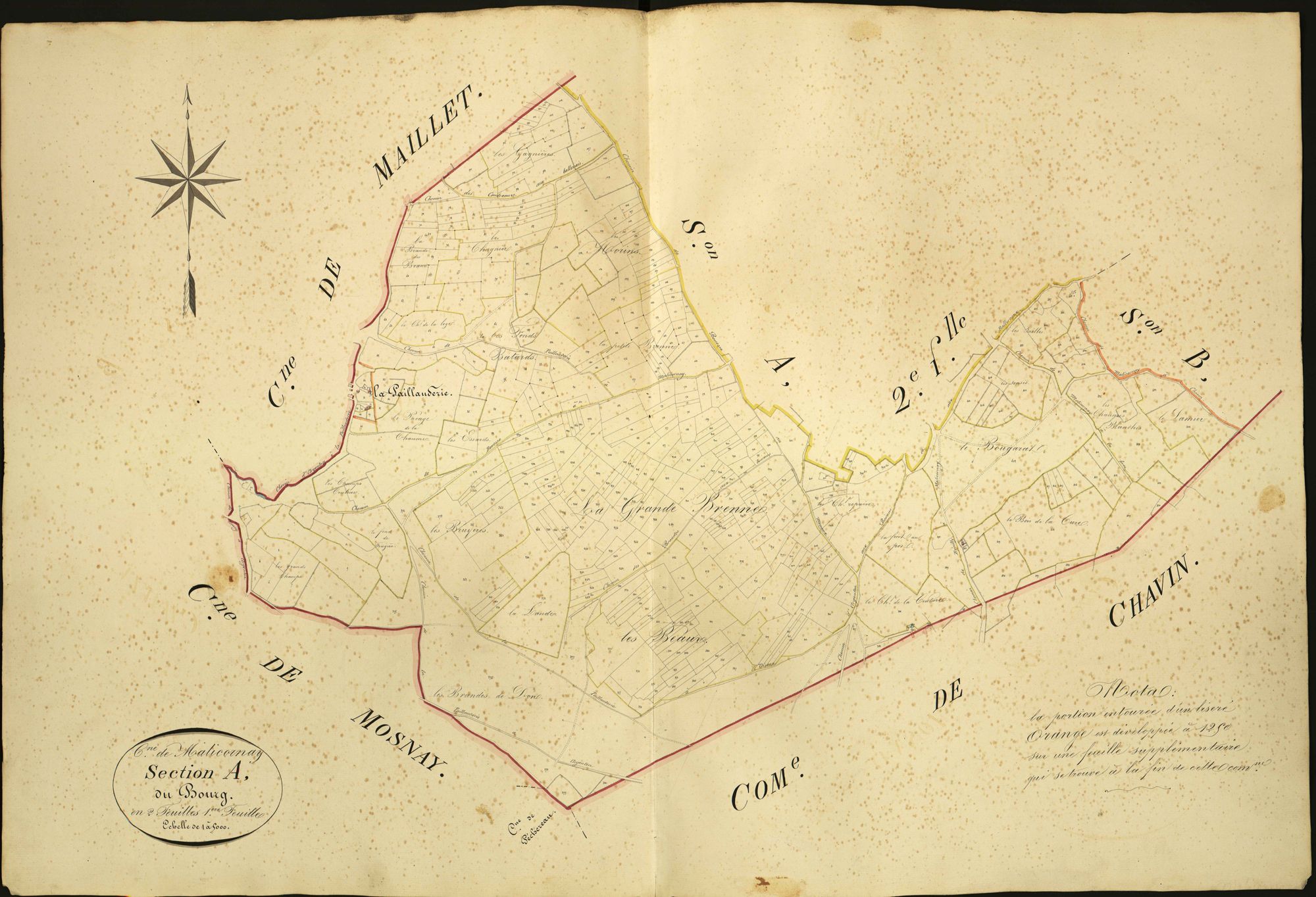 Malicornay - Section A1, dite du Bourg.
