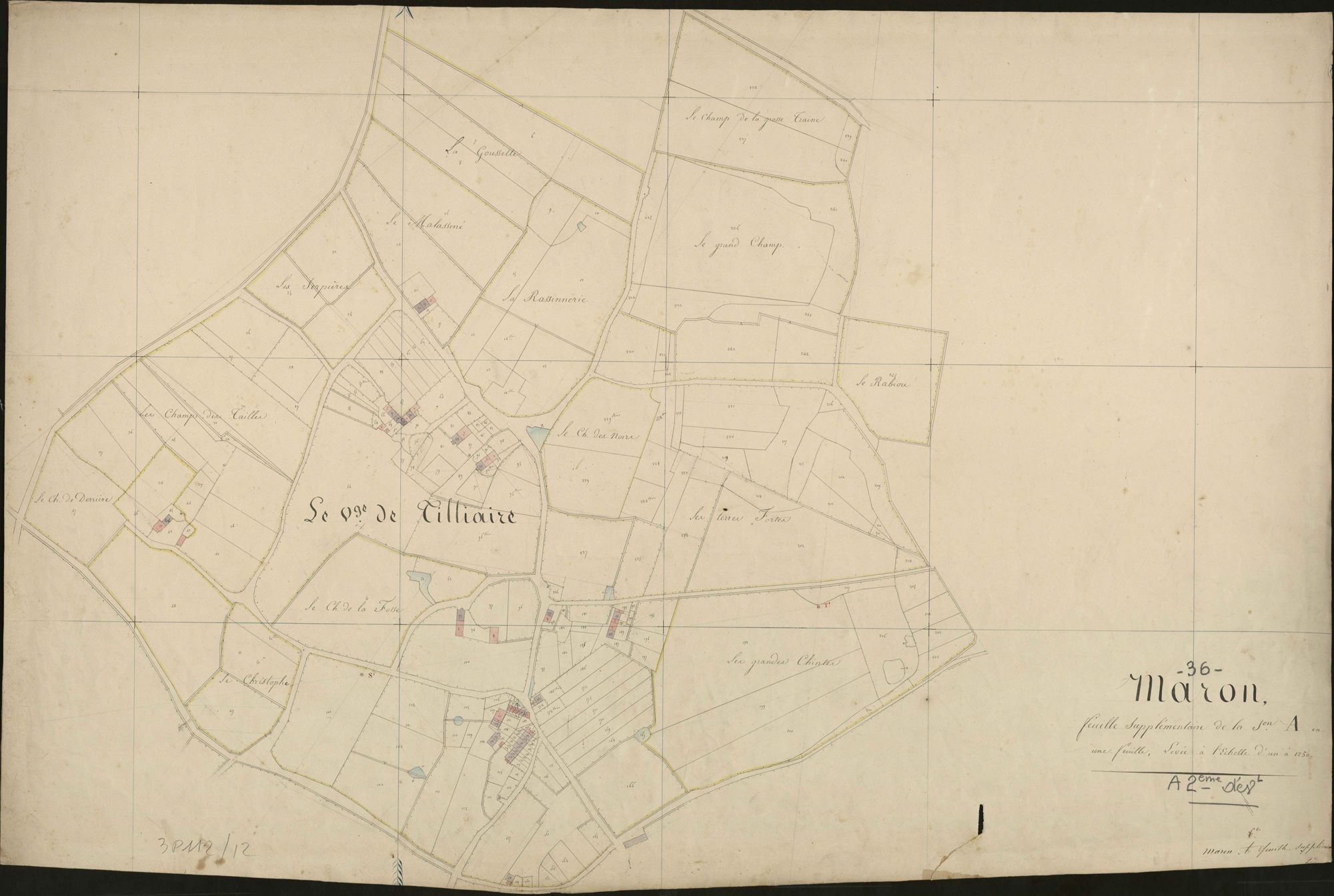 Mâron - Section A, feuille supplémentaire (le Grand Tilliaire).