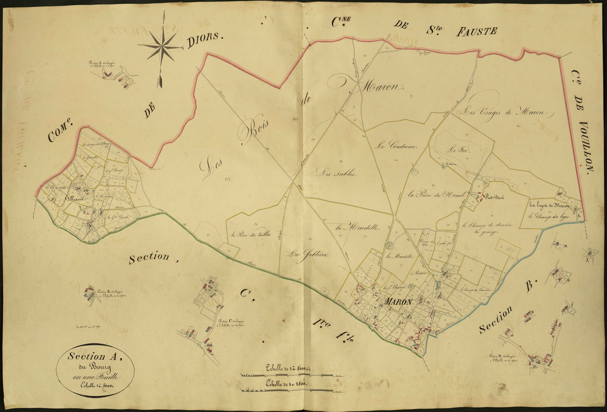 Mâron - Section A, dite du Bourg.