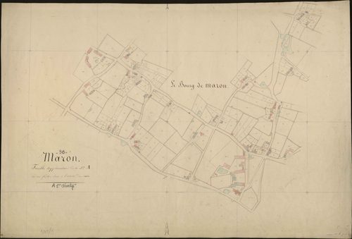 Mâron - Section A, feuille supplémentaire (bourg de Mâron).
