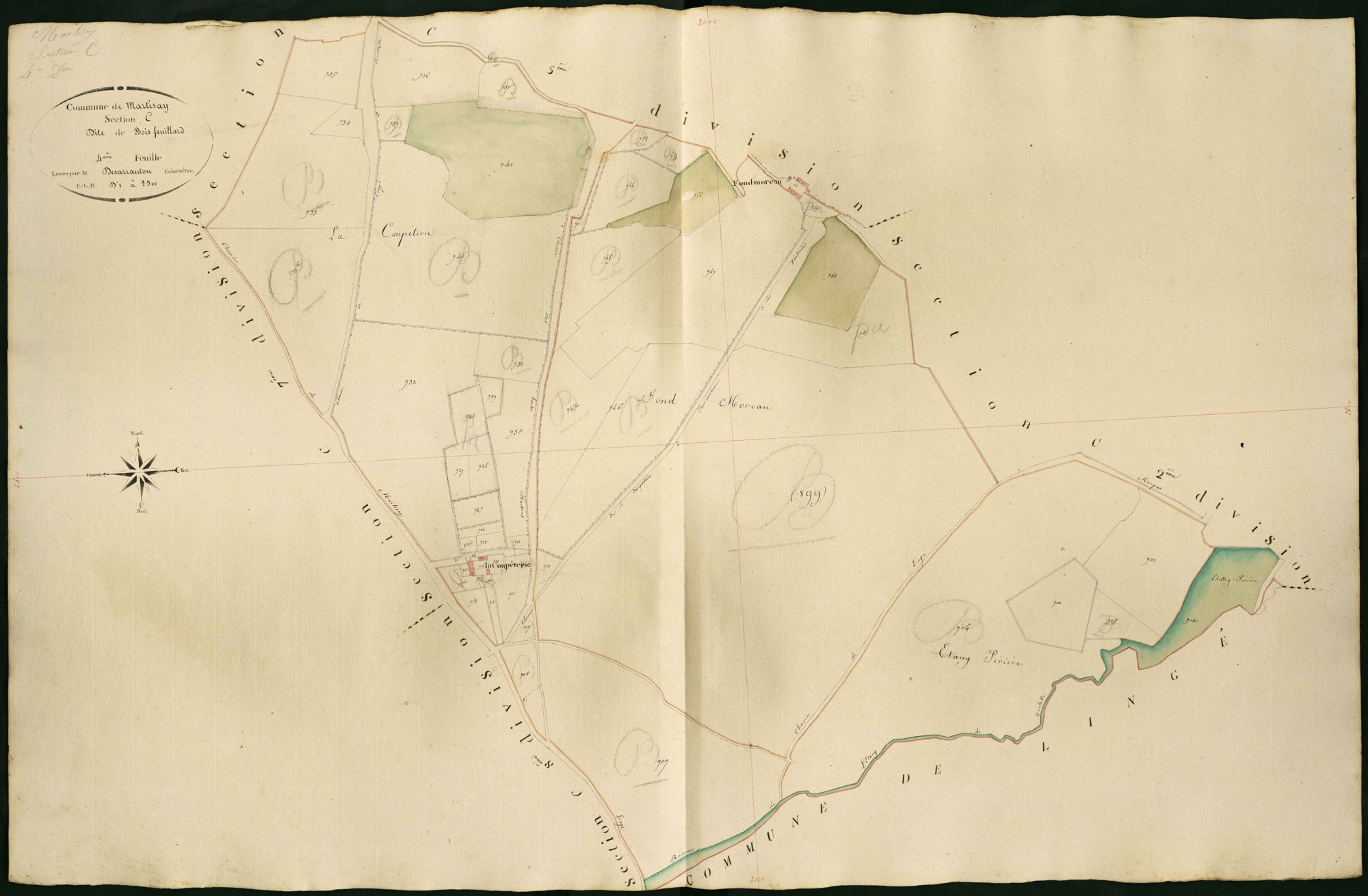 Martizay - Section C4, dite de Bois feuillard.