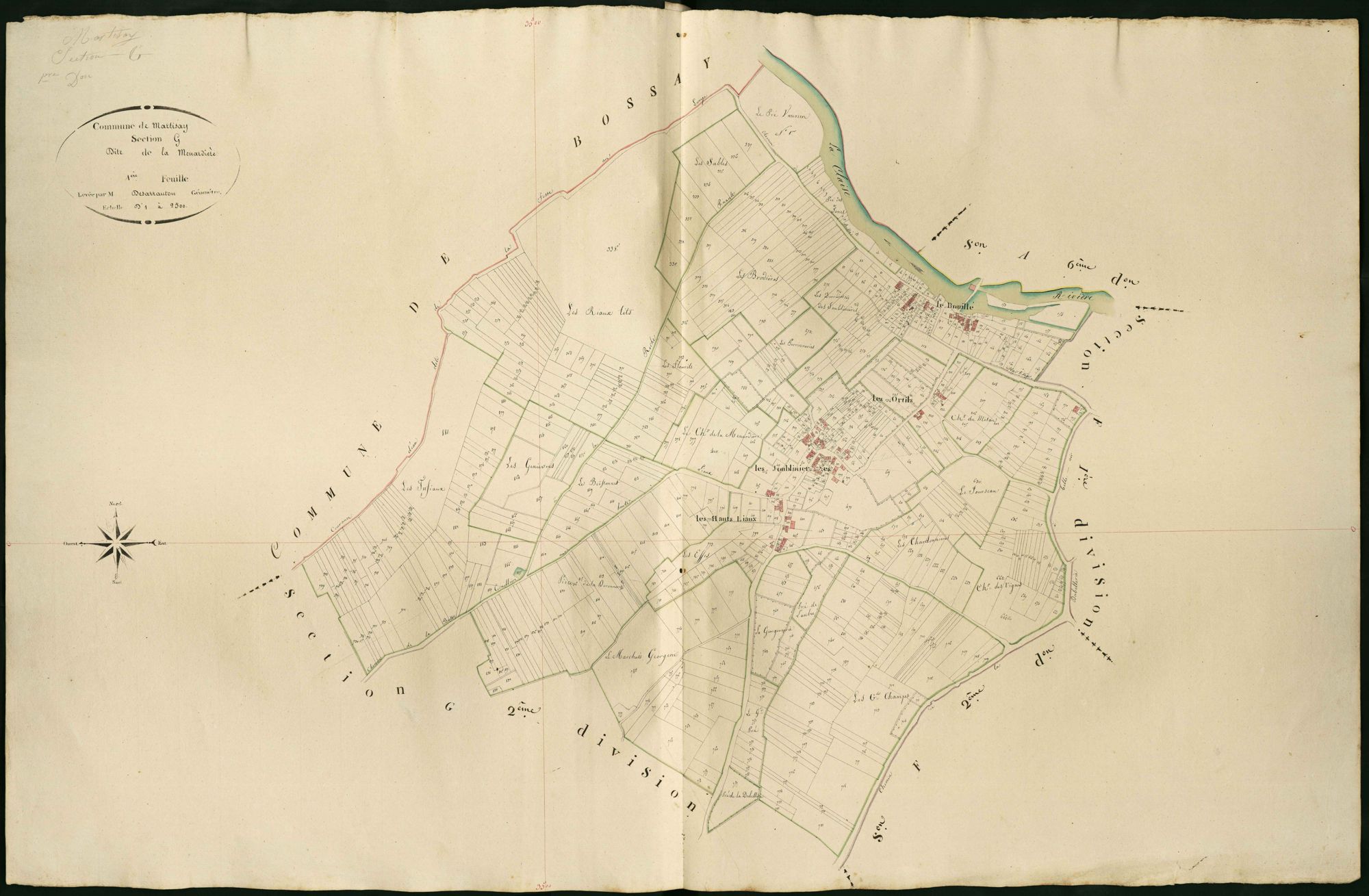 Martizay - Section G1, dite de la Menardière.