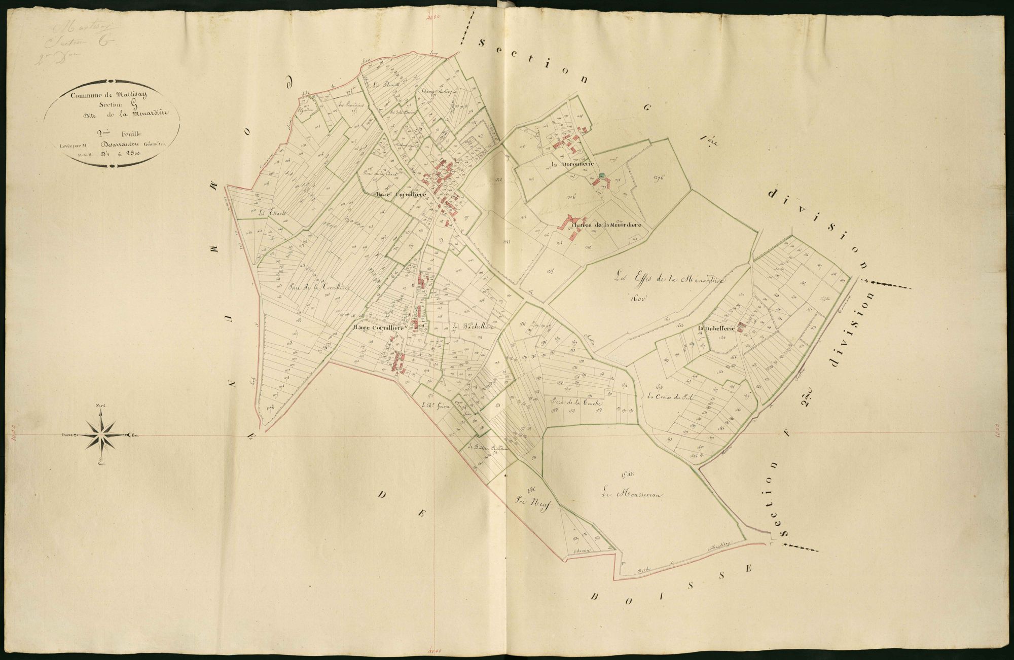 Martizay - Section G2, dite de la Menardière.