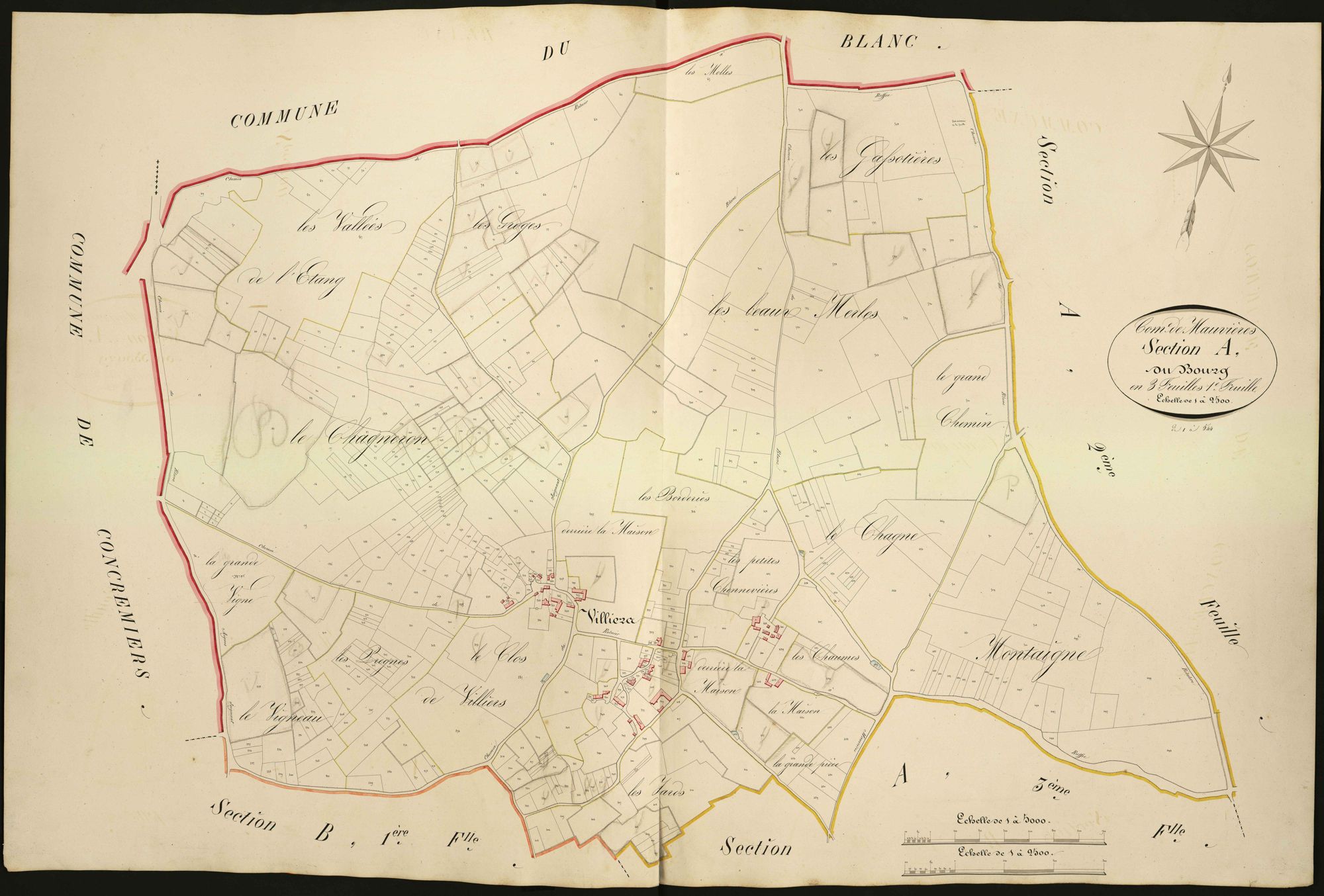 Mauvières - Section A1, dite du Bourg.