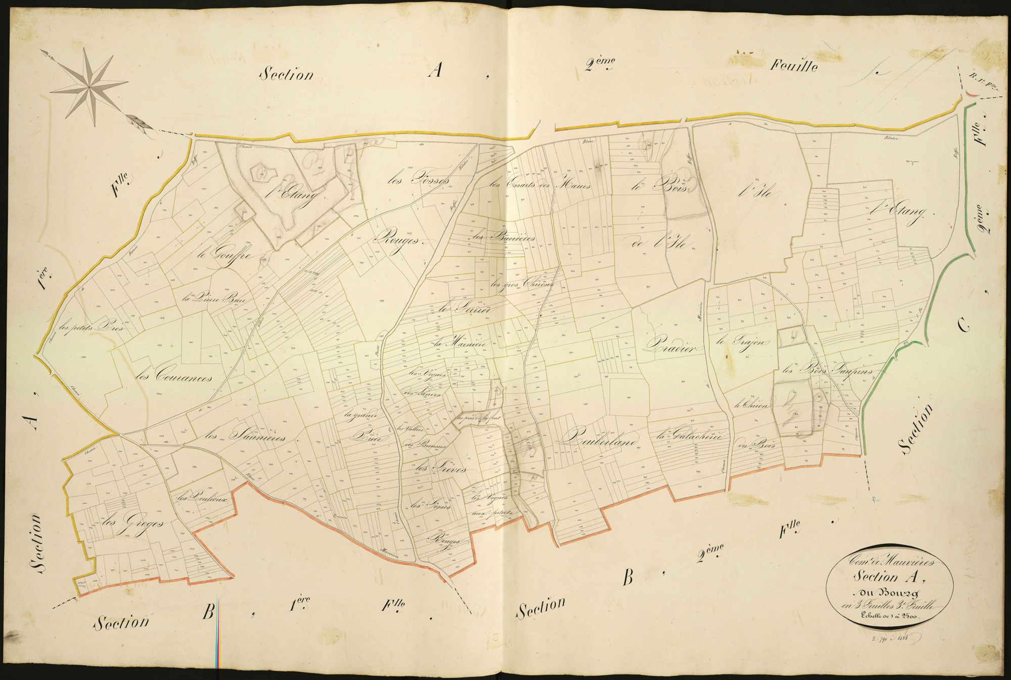 Mauvières - Section A3, dite du Bourg.