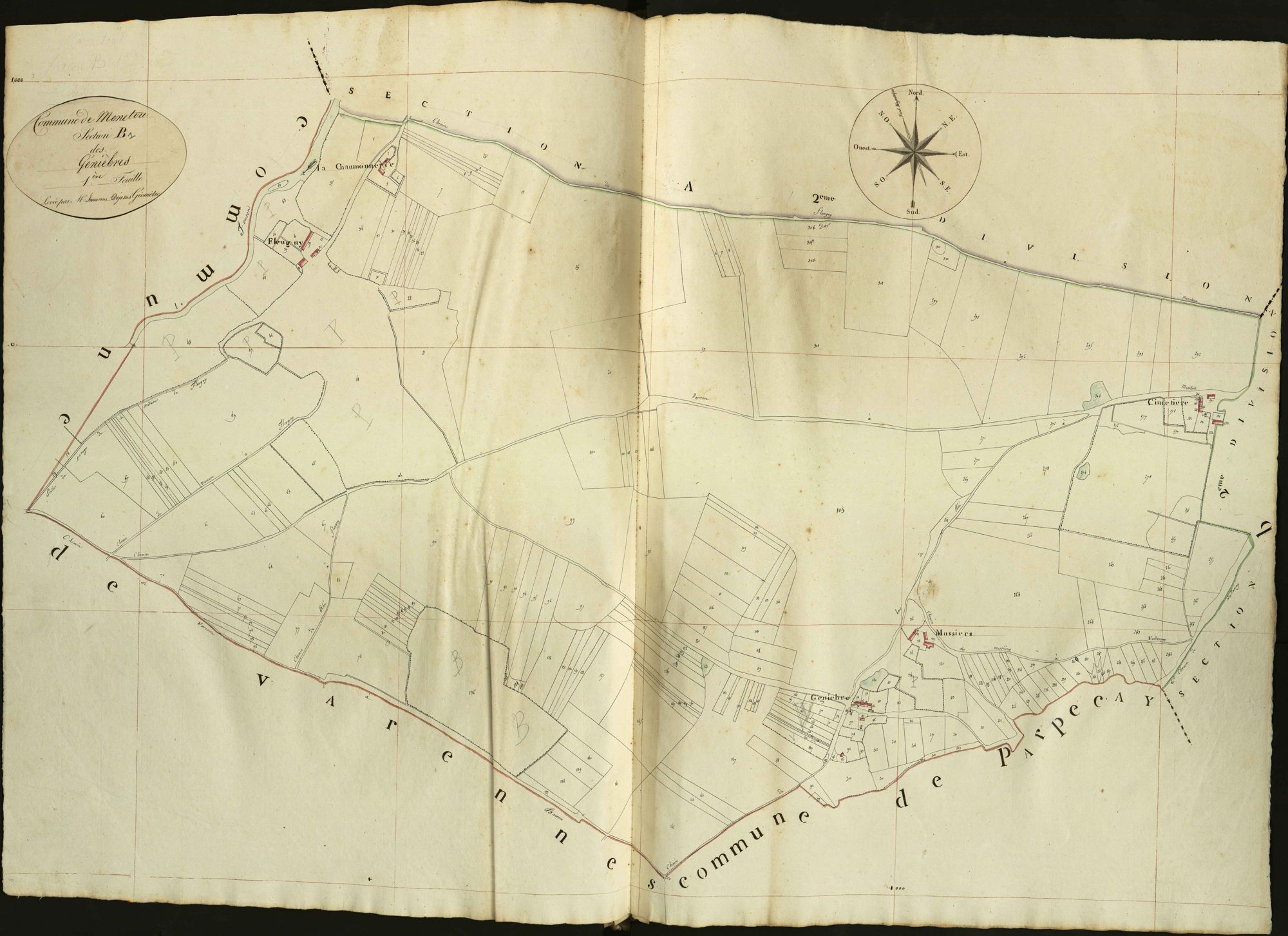 Menetou-sur-Nahon - Section B1, dite des Génièbres.