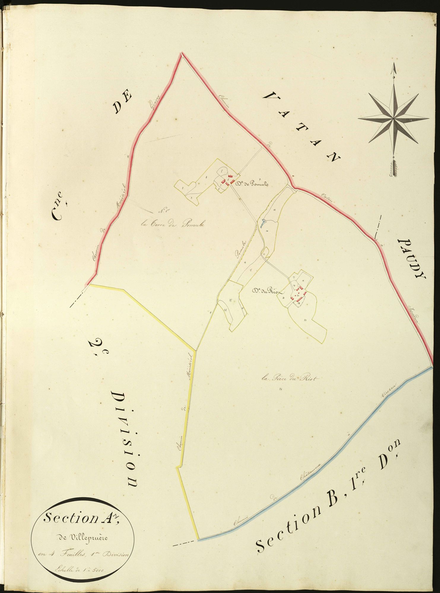 Ménétréols-sous-Vatan - Section A1, dite de Villepruère.