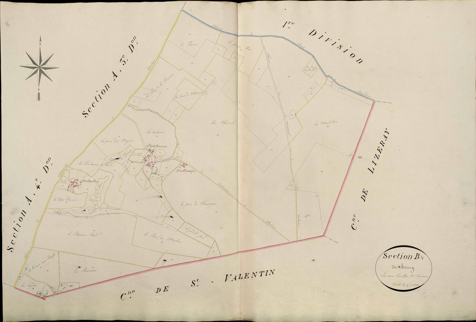Ménétréols-sous-Vatan - Section B2, dite du Bourg.