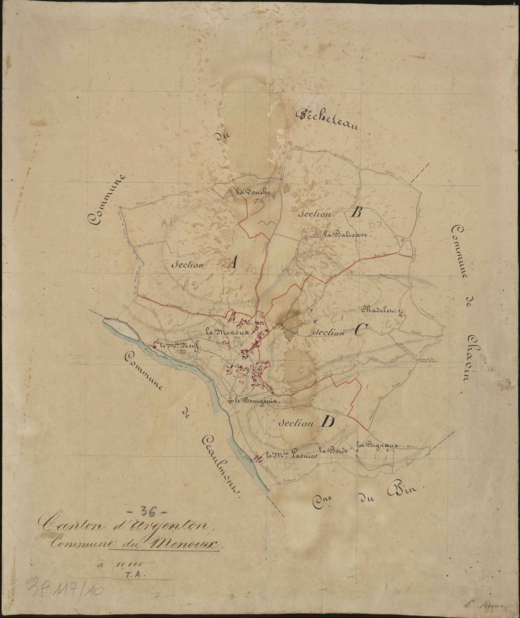 Menoux - Tableau d'assemblage.
