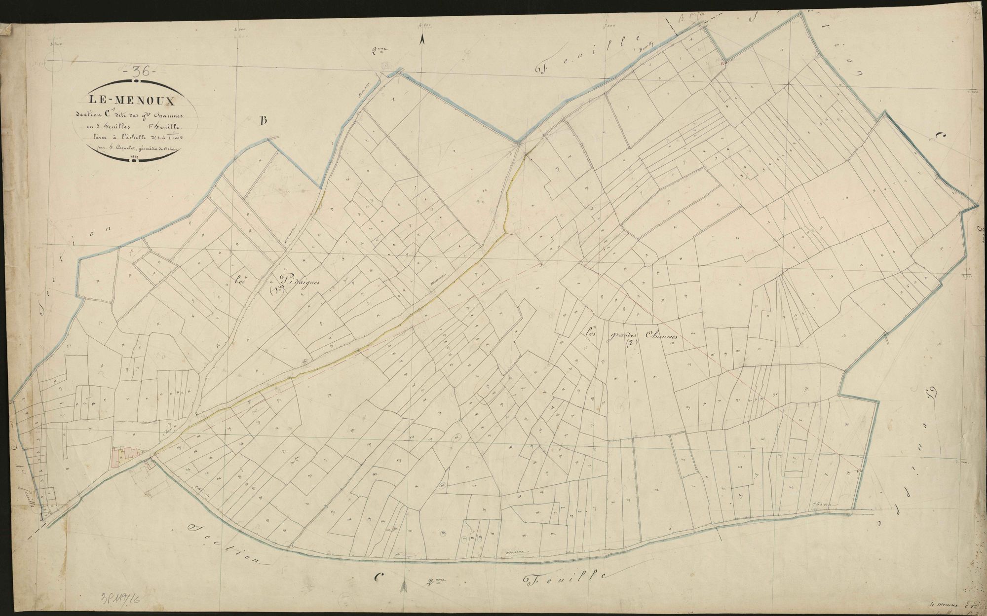 Menoux - Section C1, dite des Grandes Chaumes.
