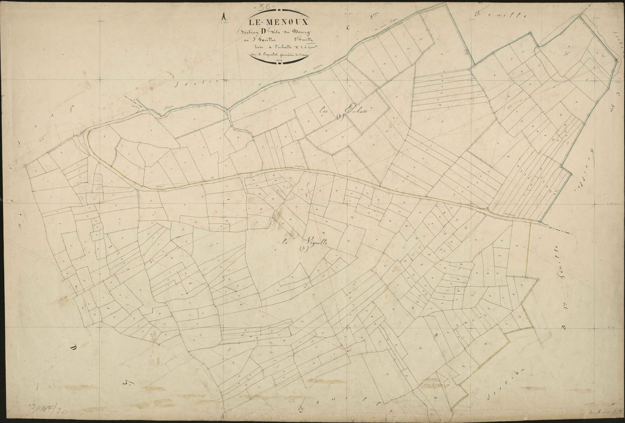 Menoux - Section D2, dite du Bourg.
