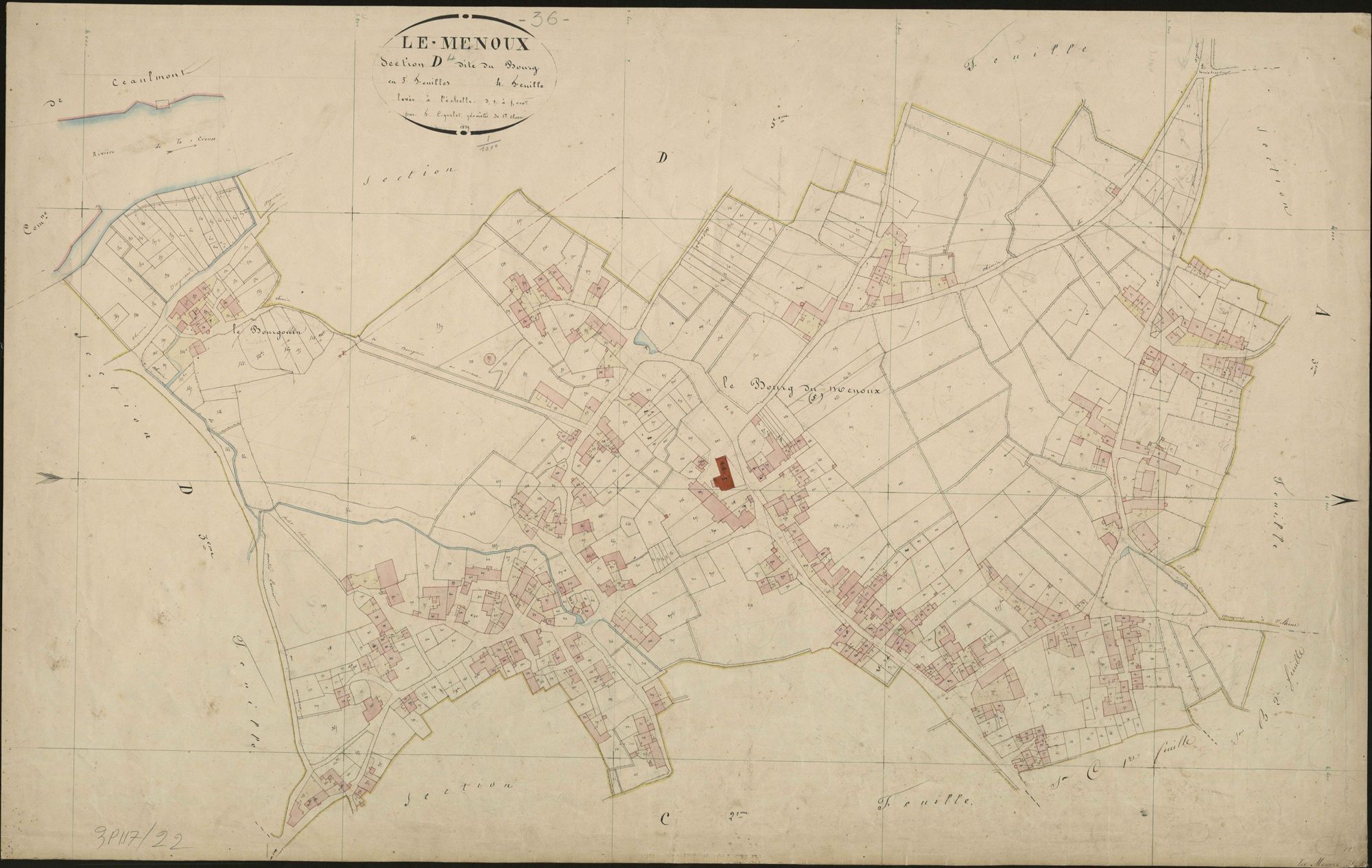 Menoux - Section D4, dite du Bourg.