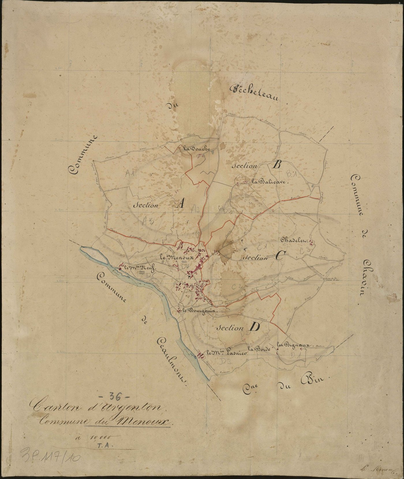 Menoux - Tableau d'assemblage.