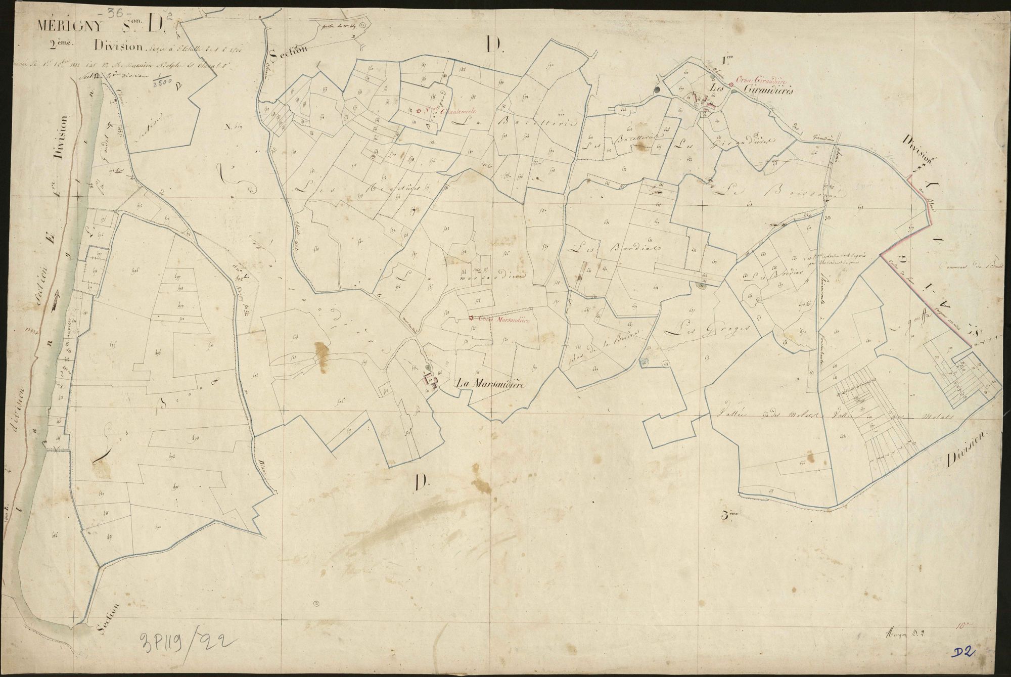 Mérigny - Section D2, [dite de Plaincourault].