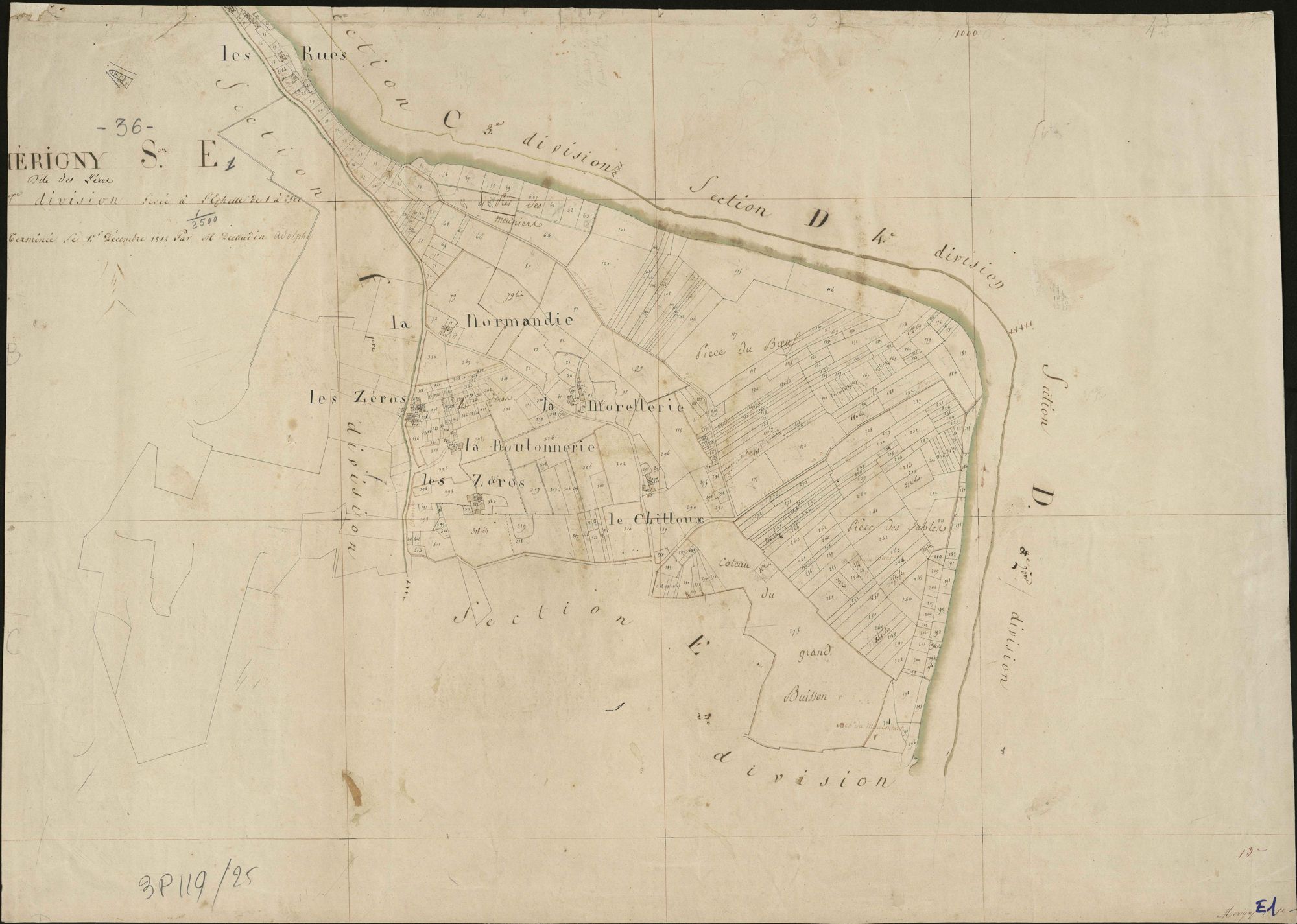 Mérigny - Section E1, dite des Zéros.