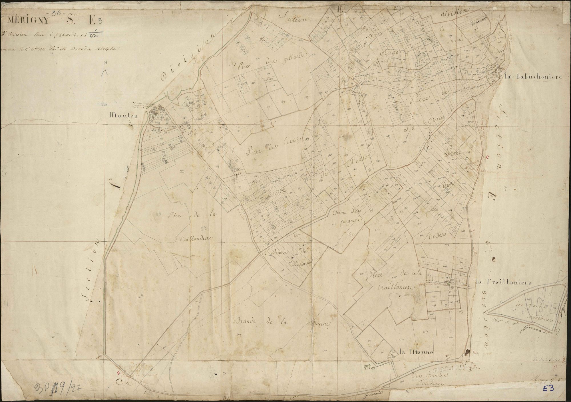 Mérigny - Section E3, [dite des Zéros].