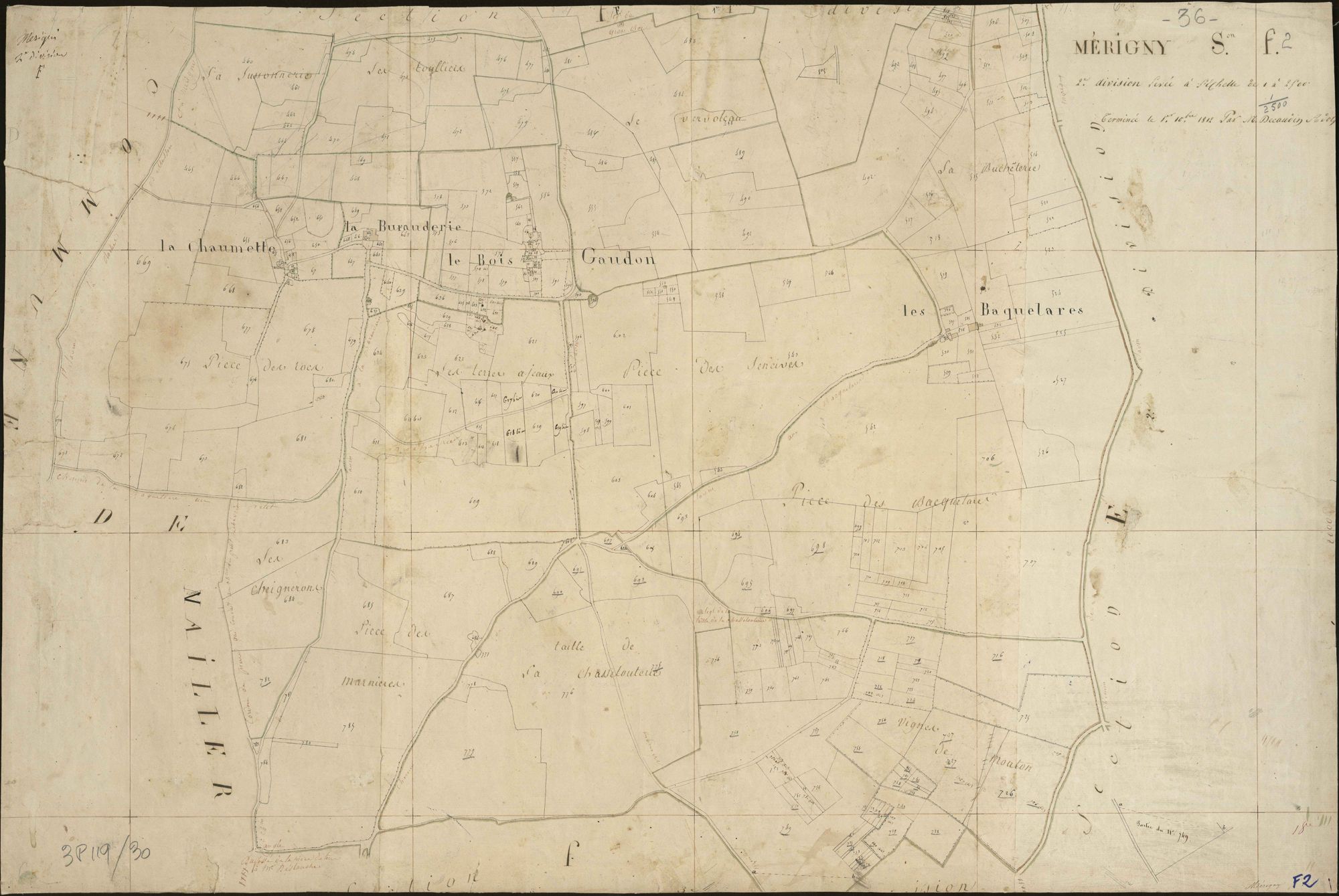 Mérigny - Section F2, [dite du Gros bois].