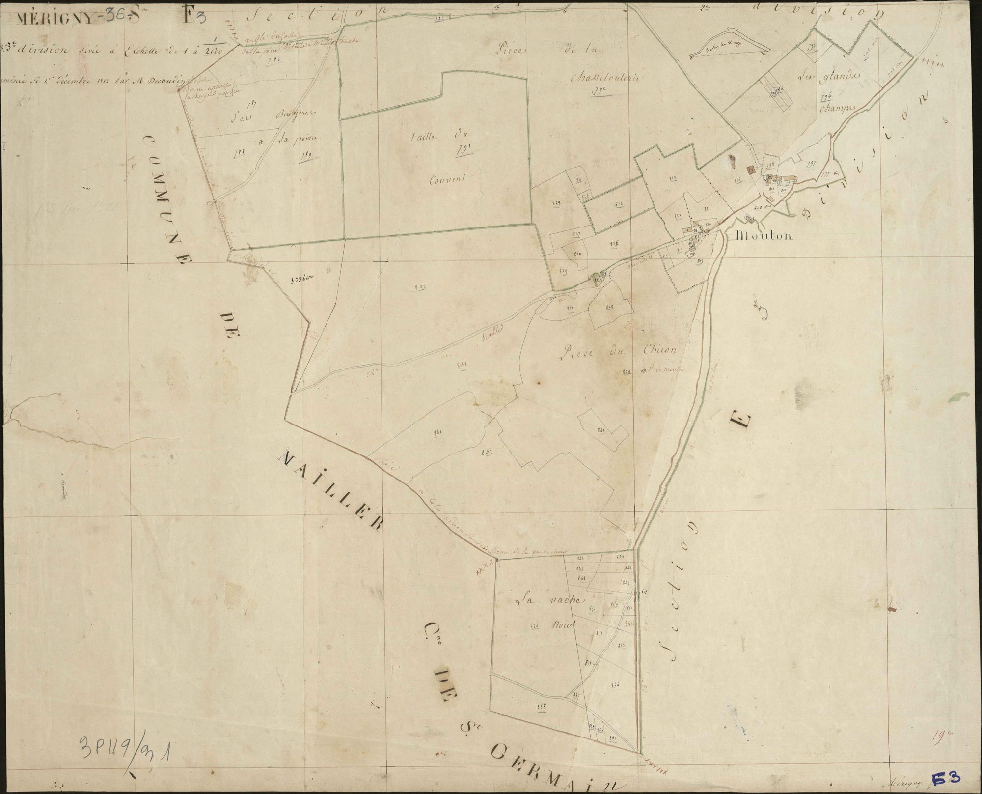 Mérigny - Section F3, [dite du Gros bois].