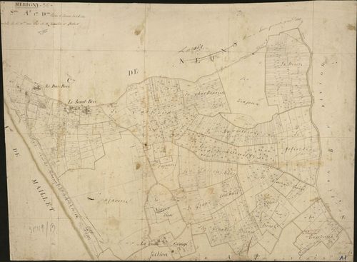 Mérigny - Section A1, dite de Beauchapeau sur le tableau d'assemblage.