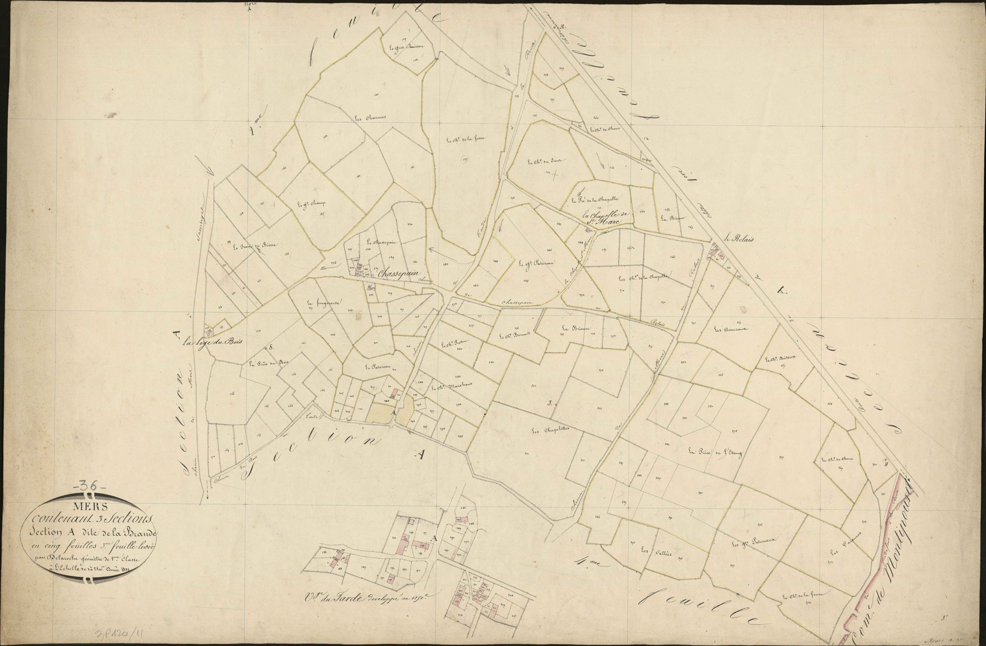 Mers-sur-Indre - Section A3, dite de la Brande.