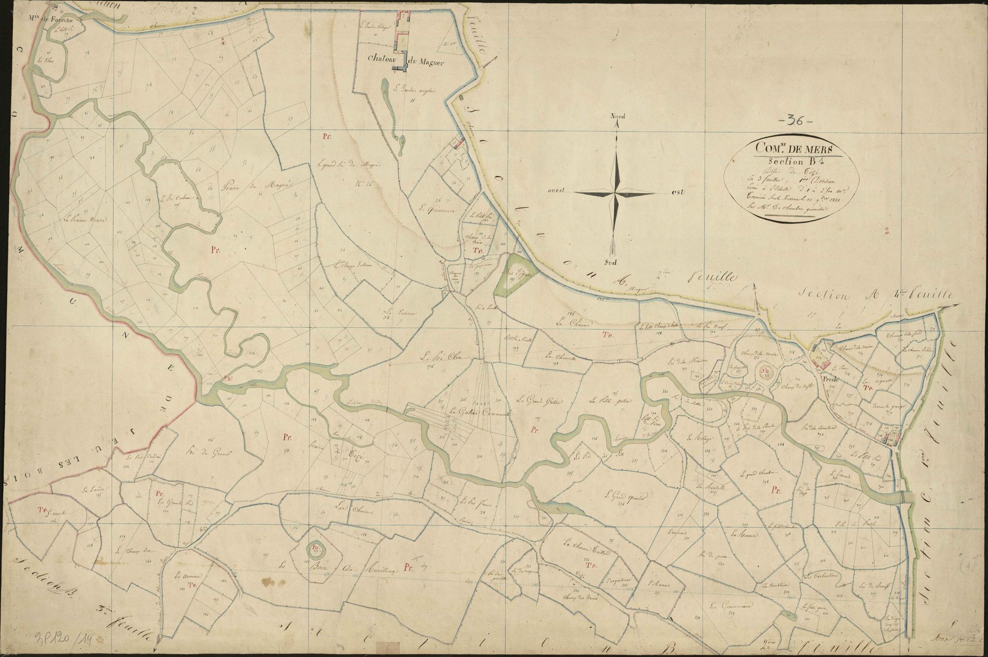 Mers-sur-Indre - Section B1, dite de Tezé.