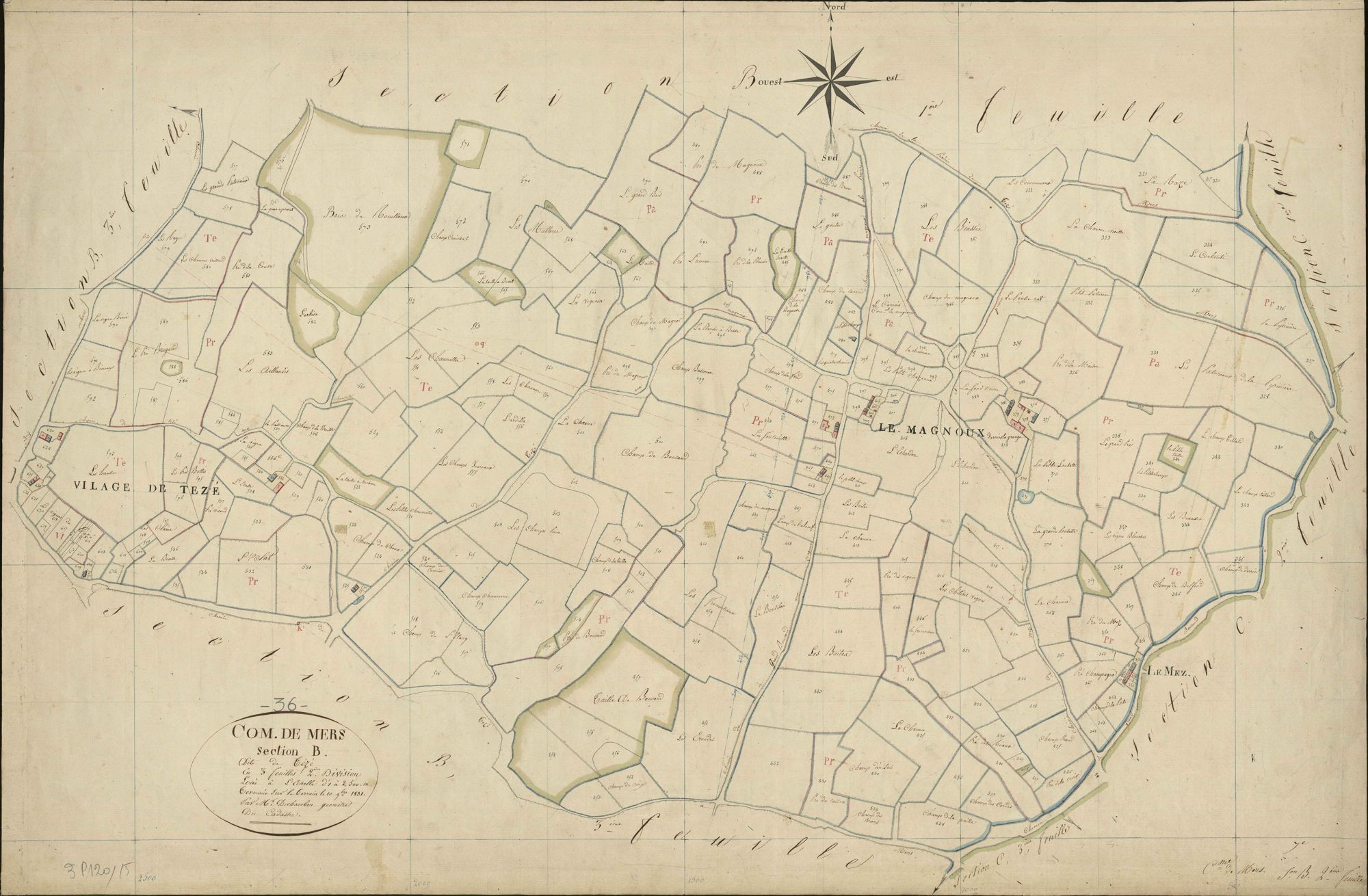 Mers-sur-Indre - Section B2, dite de Tezé.