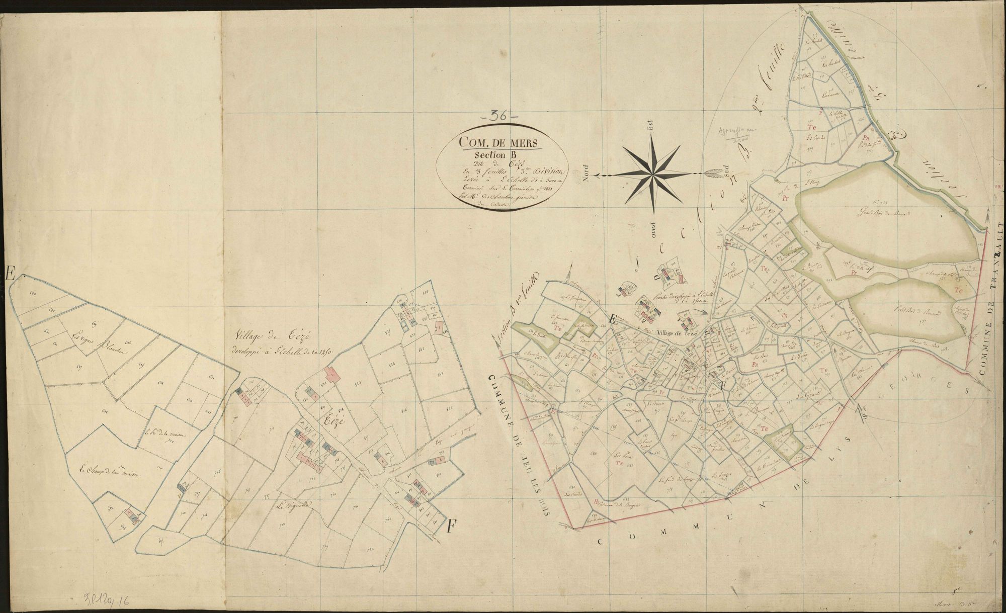 Mers-sur-Indre - Section B3, dite de Tezé.
