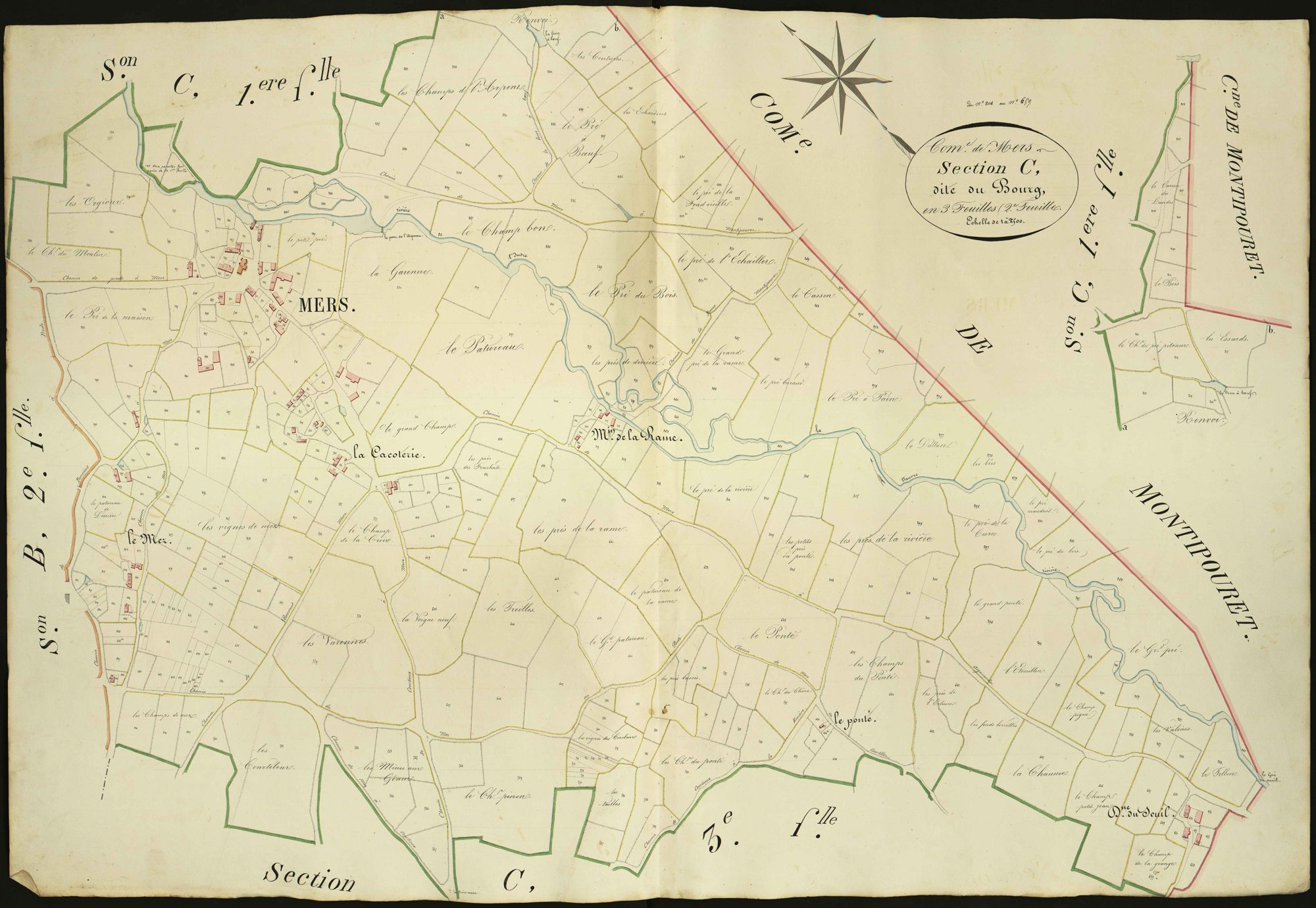 Mers-sur-Indre - Section C2, dite du Bourg.