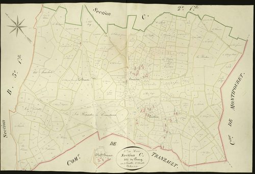 Mers-sur-Indre - Section C3, dite du Bourg.